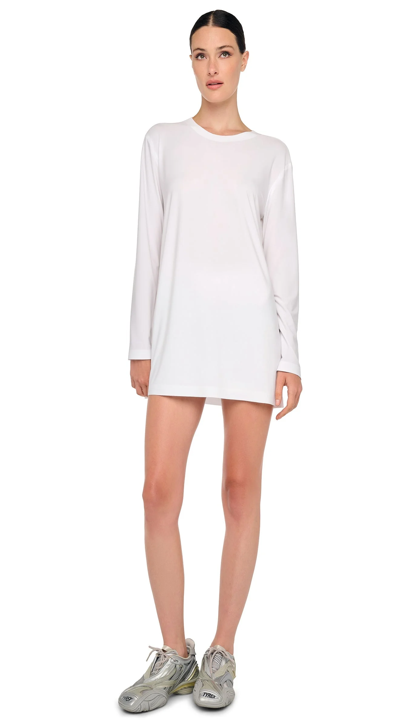 OVERSIZED LONG SLEEVE MINI DRESS - 1