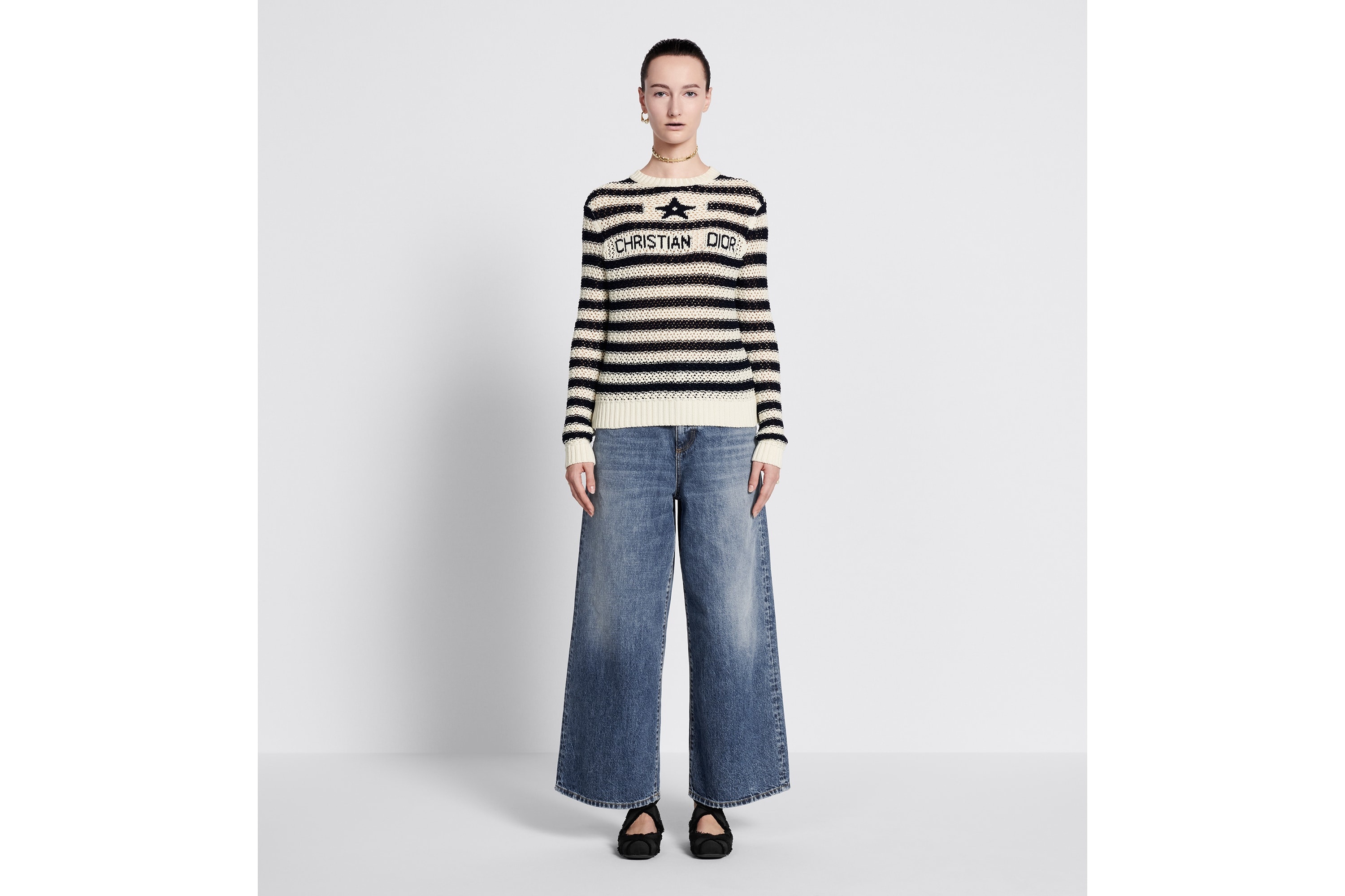 Dior 8 Flared Cropped Jeans, D07 - 4