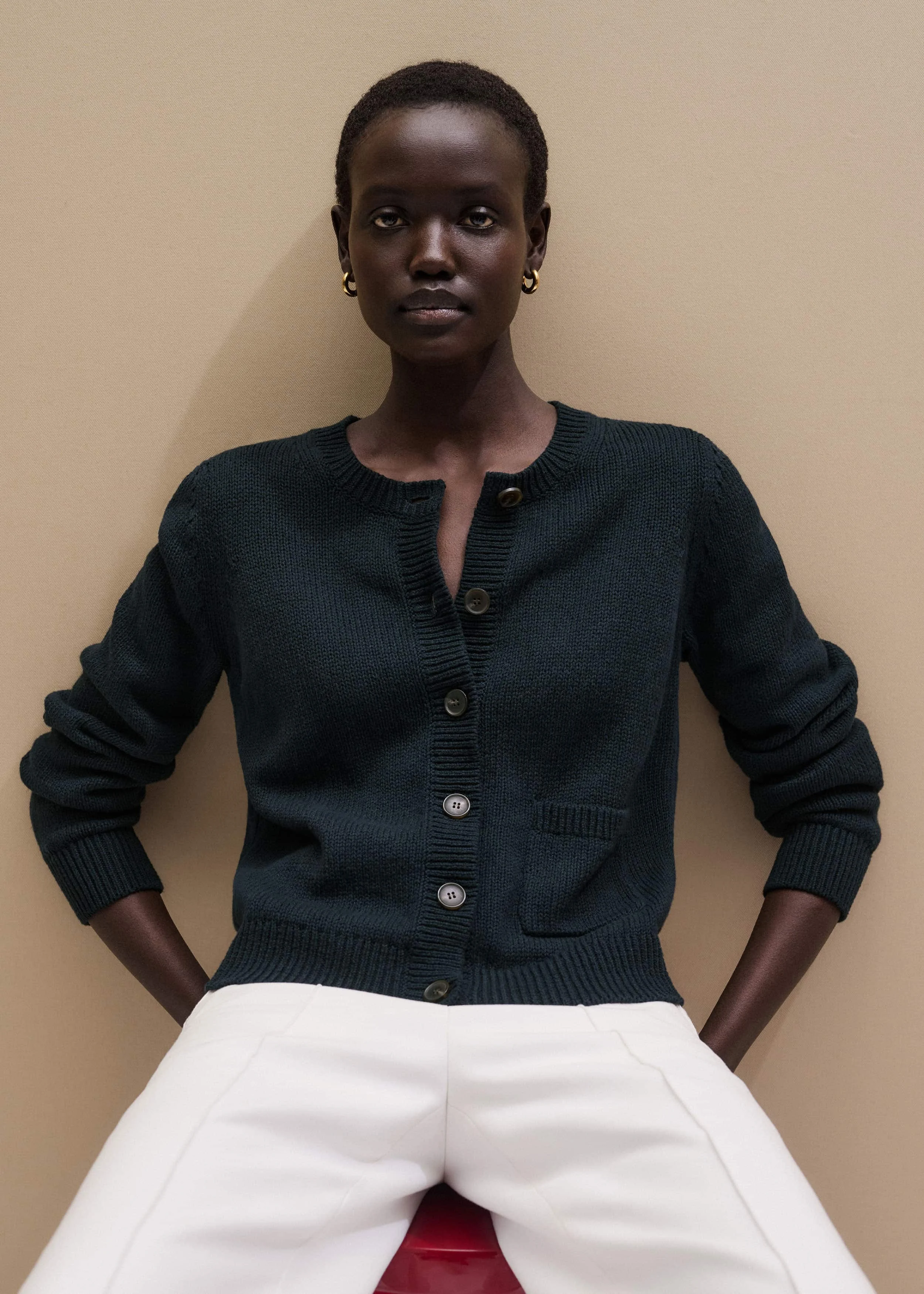 Chunky Knit Cardigan - 1