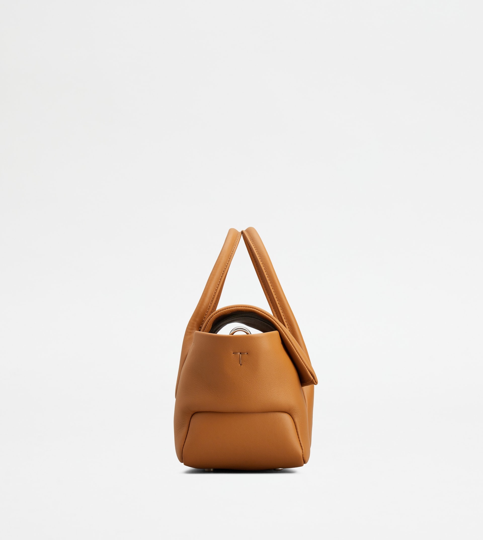 TOD'S DI BAG REVERSE EW FLAP IN LEATHER SMALL - BROWN - 2