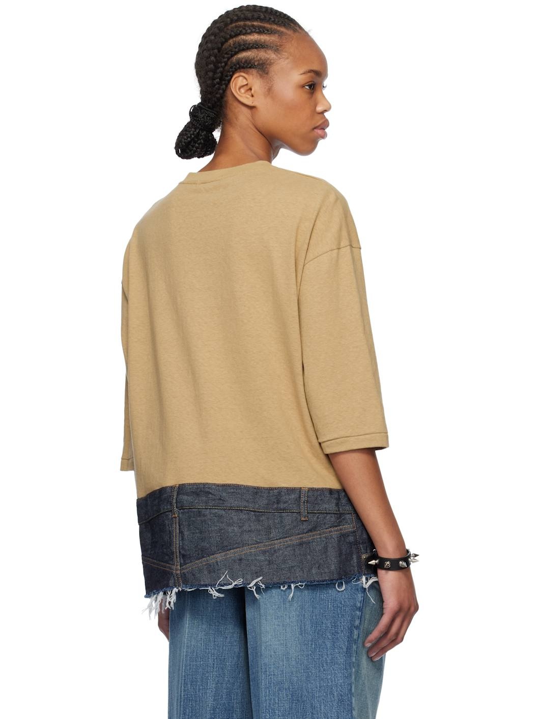 Beige Jeans T-shirt - 3