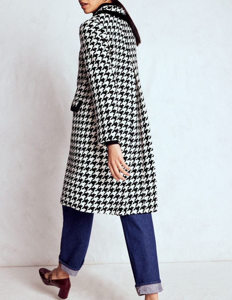 Edinburgh Swing Coat-Black Dogstooth 4