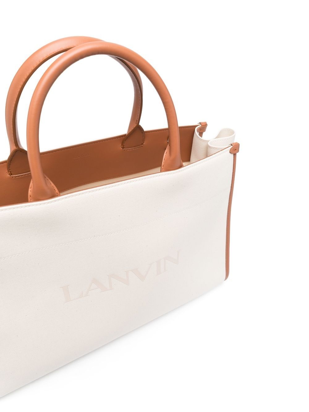 logo-print leather tote bag - 5