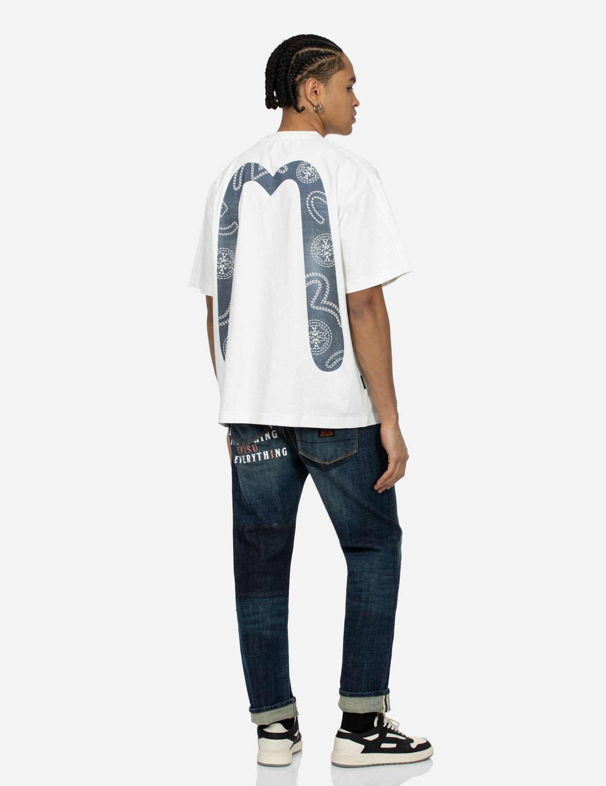 FOAM LINE KAMON AND SEAGULL DAICOCK PRINT LOOSE FIT T-SHIRT - 3