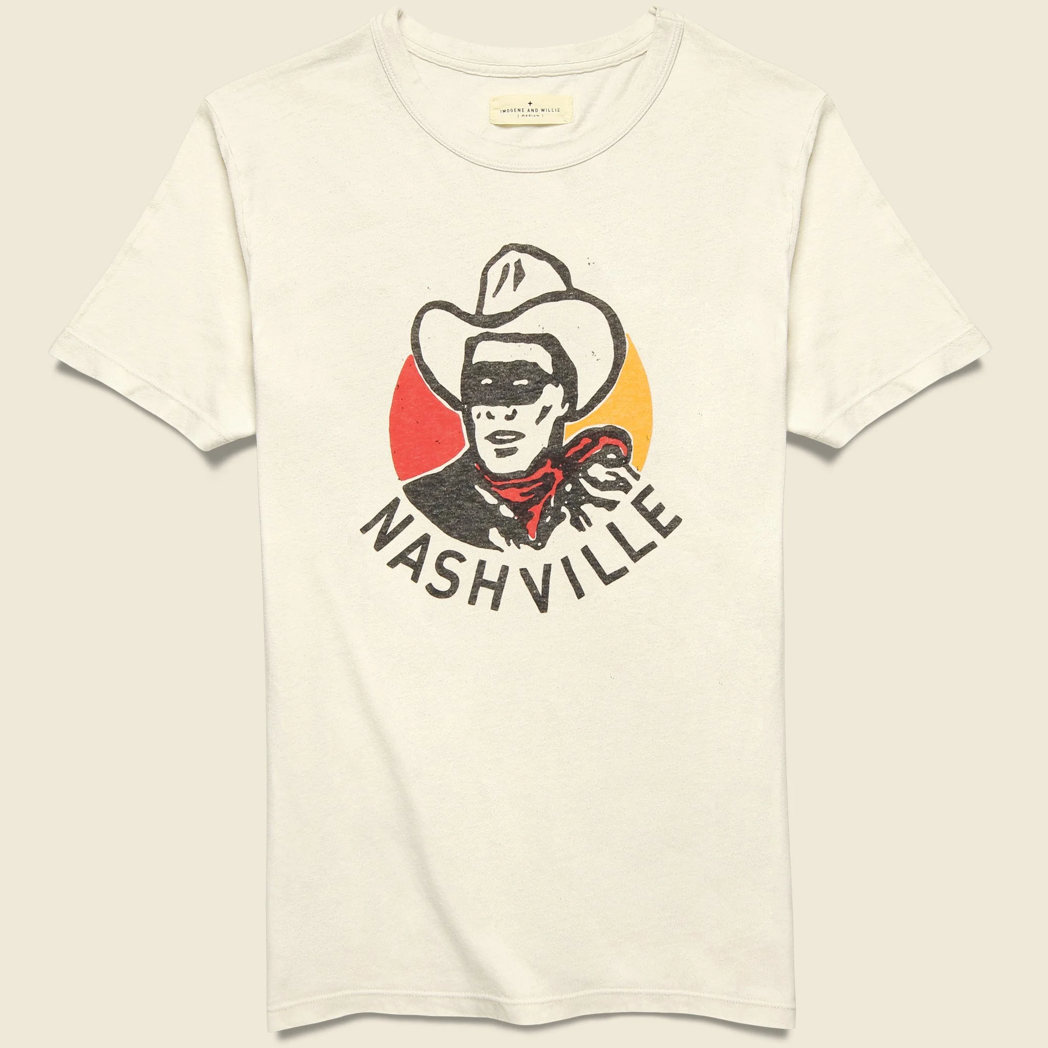Nashville Lone Ranger Tee - Vintage White - 1