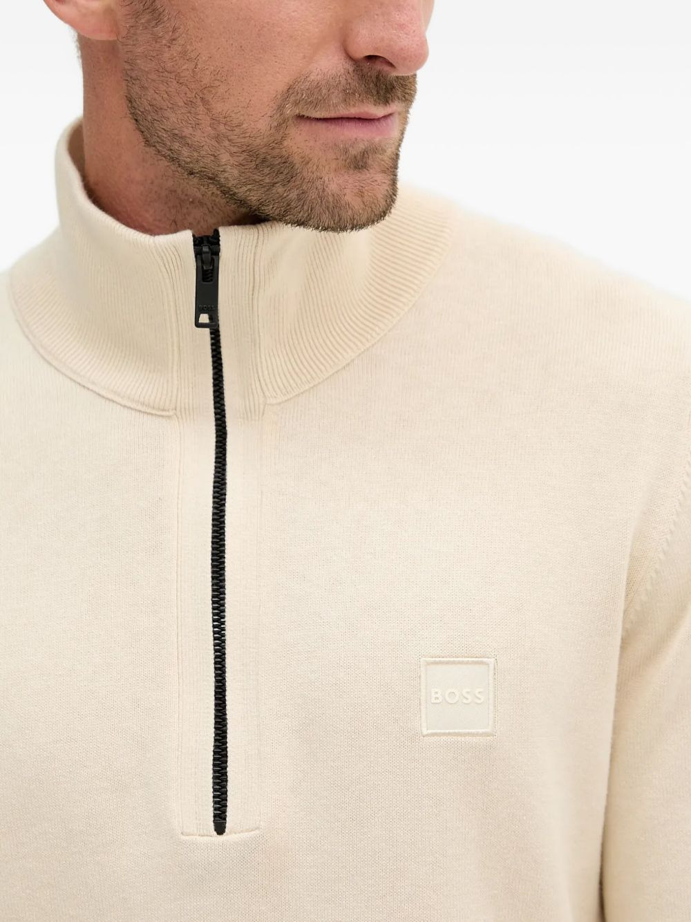 embroidered-logo sweater - 4