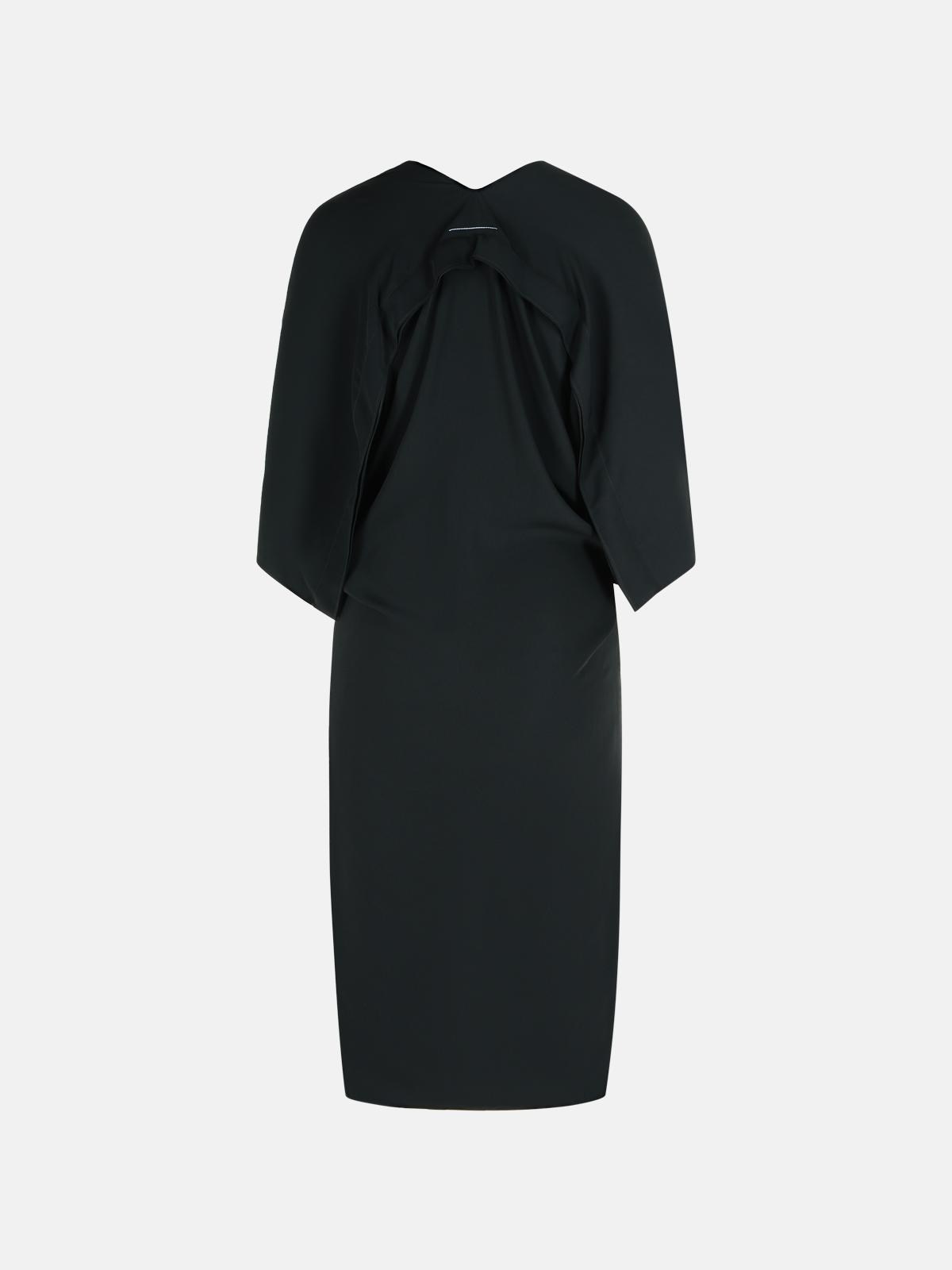 BLACK POLYESTER DRESS - 3