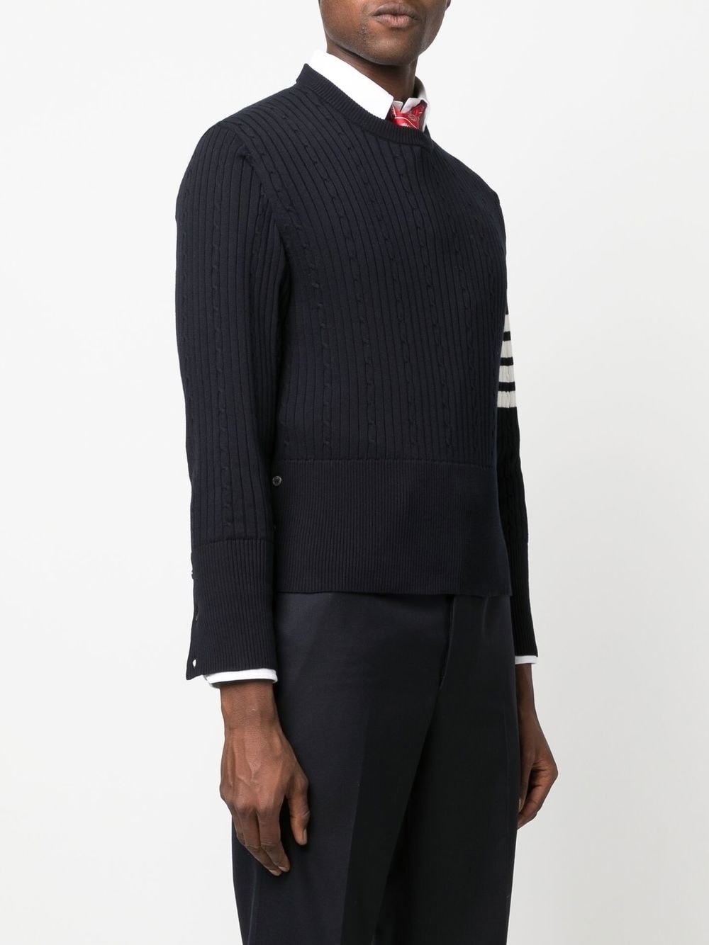 4-Bar cable-knit ribbed jumper - 3