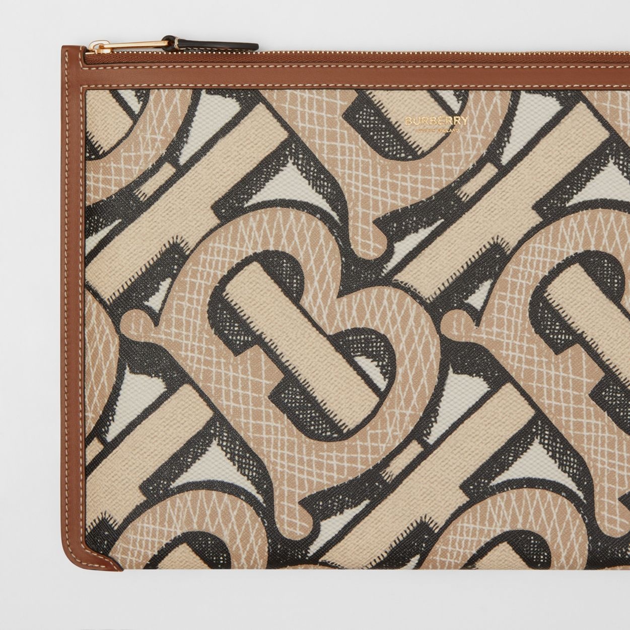 Monogram Print E-canvas and Leather Pouch - 2