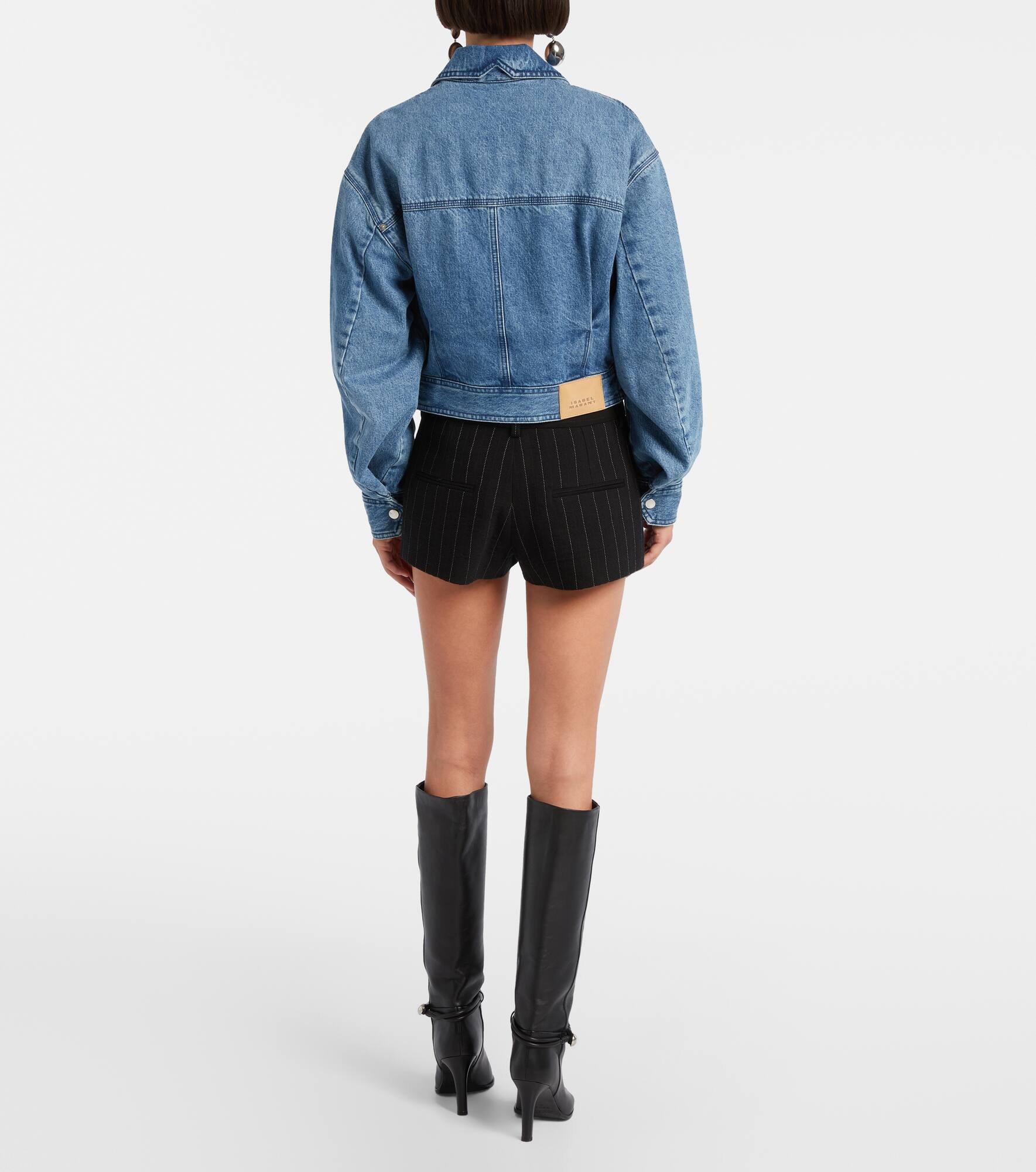 Santa cropped denim jacket - 3