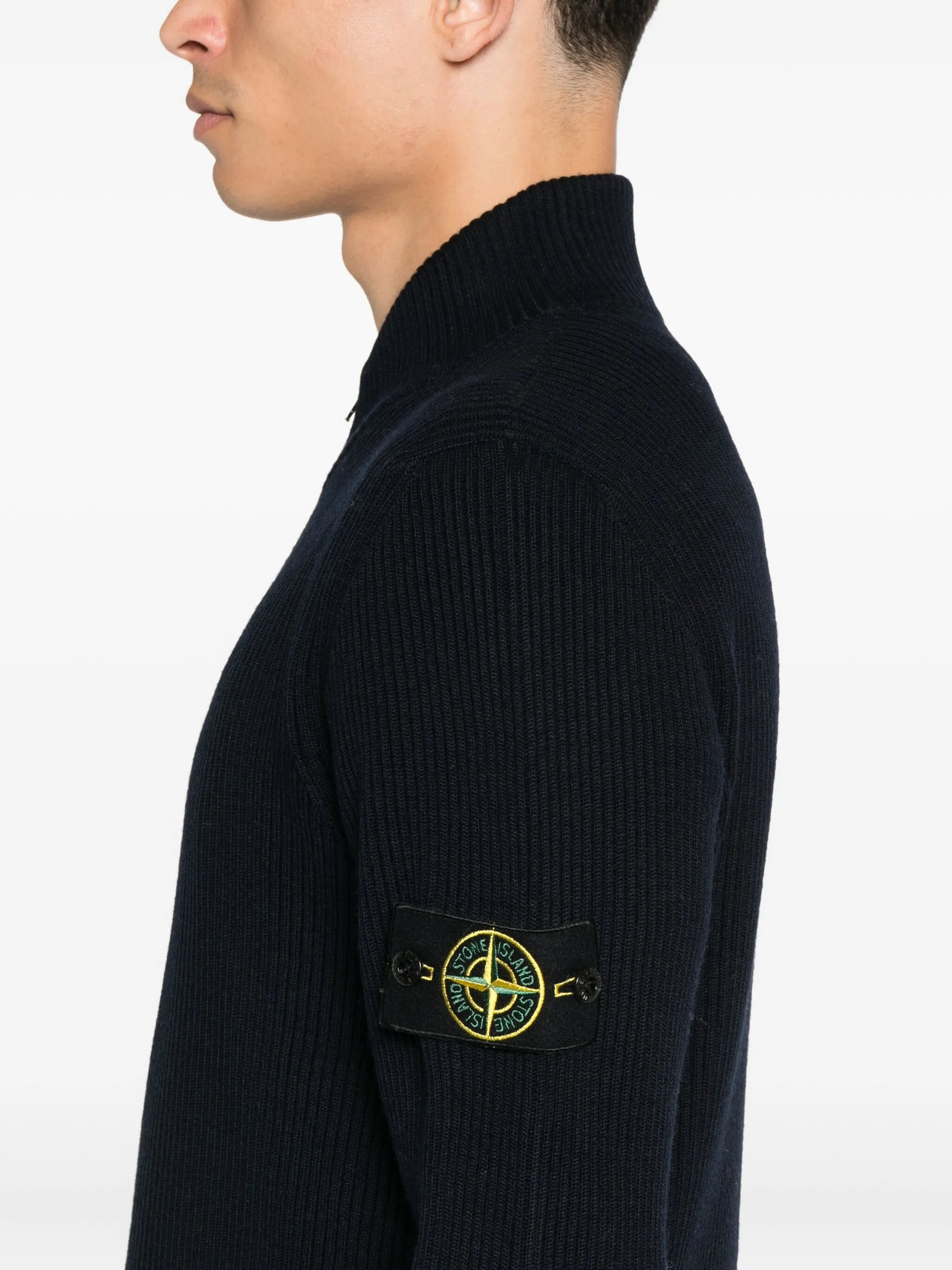 Stone Island 5100006 Ribbed Zip-up Cardigan - 4