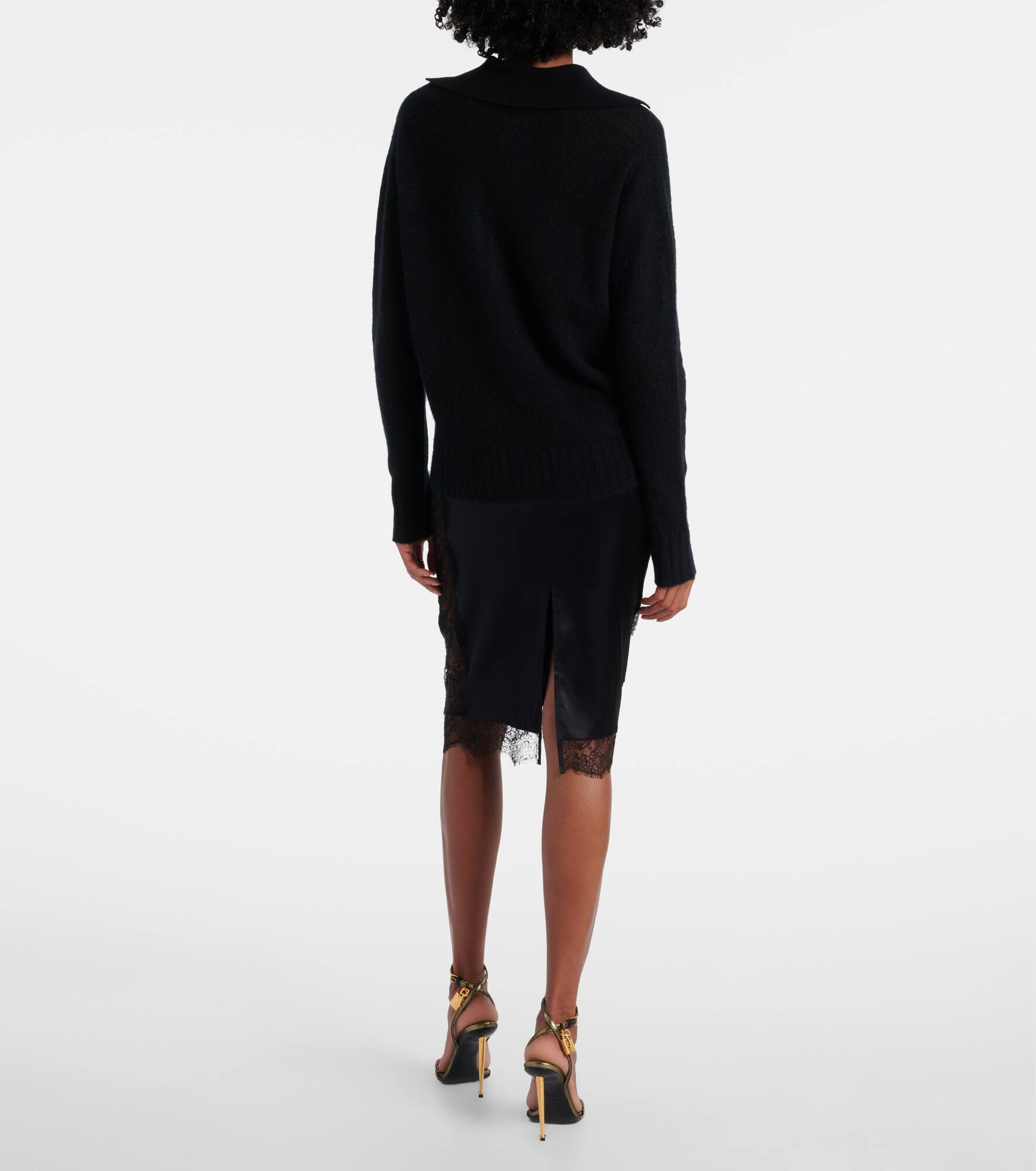 Cashmere and silk polo sweater - 3