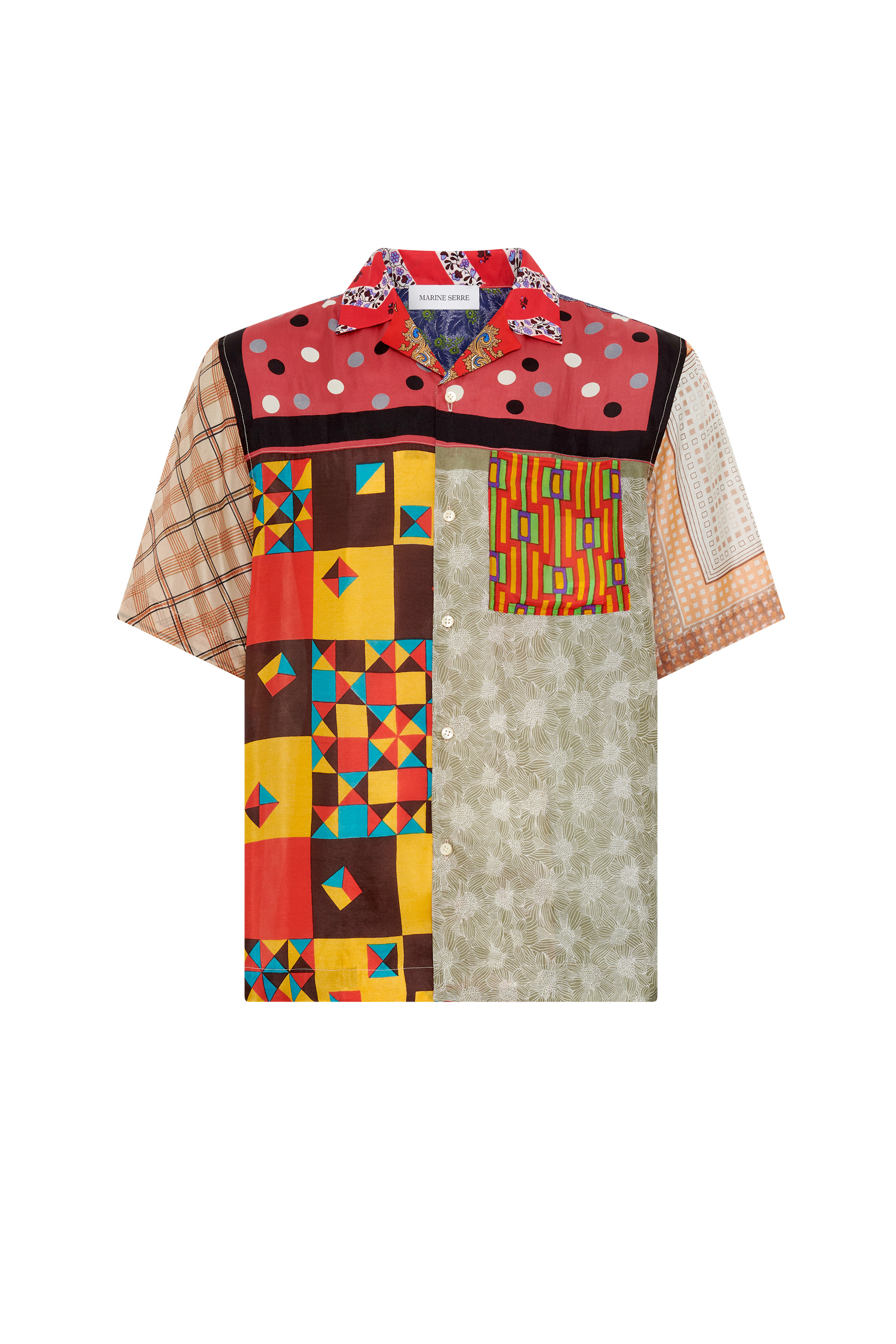 Regenerated Silk Scarves Bowling Shirt - 11