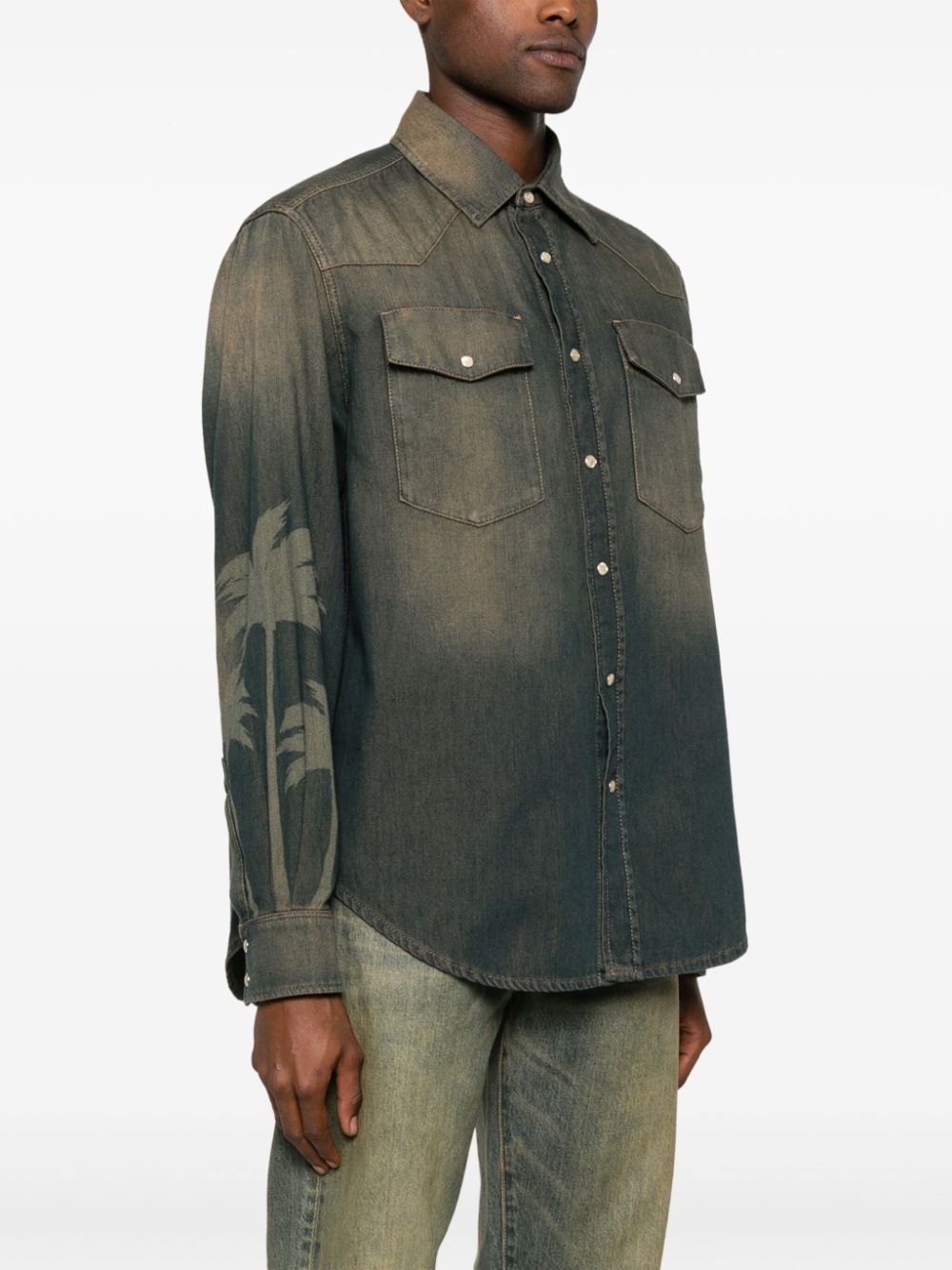 palm-print shirt - 3