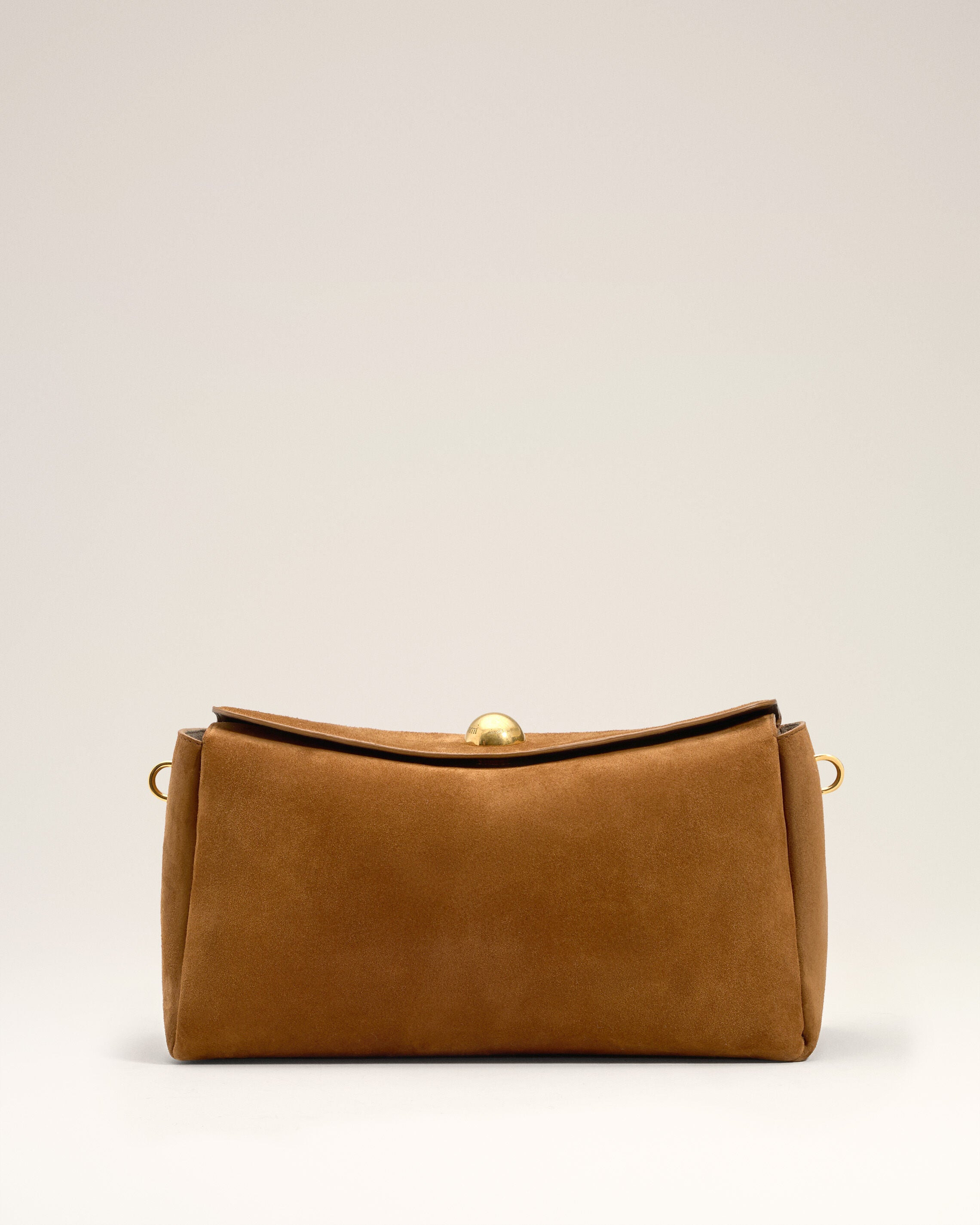 BROWN SUEDE LEATHER CARROUSEL MEDIUM BAG - 3