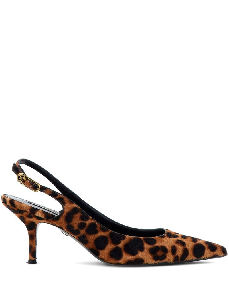 leopard-print slingback pumps 1