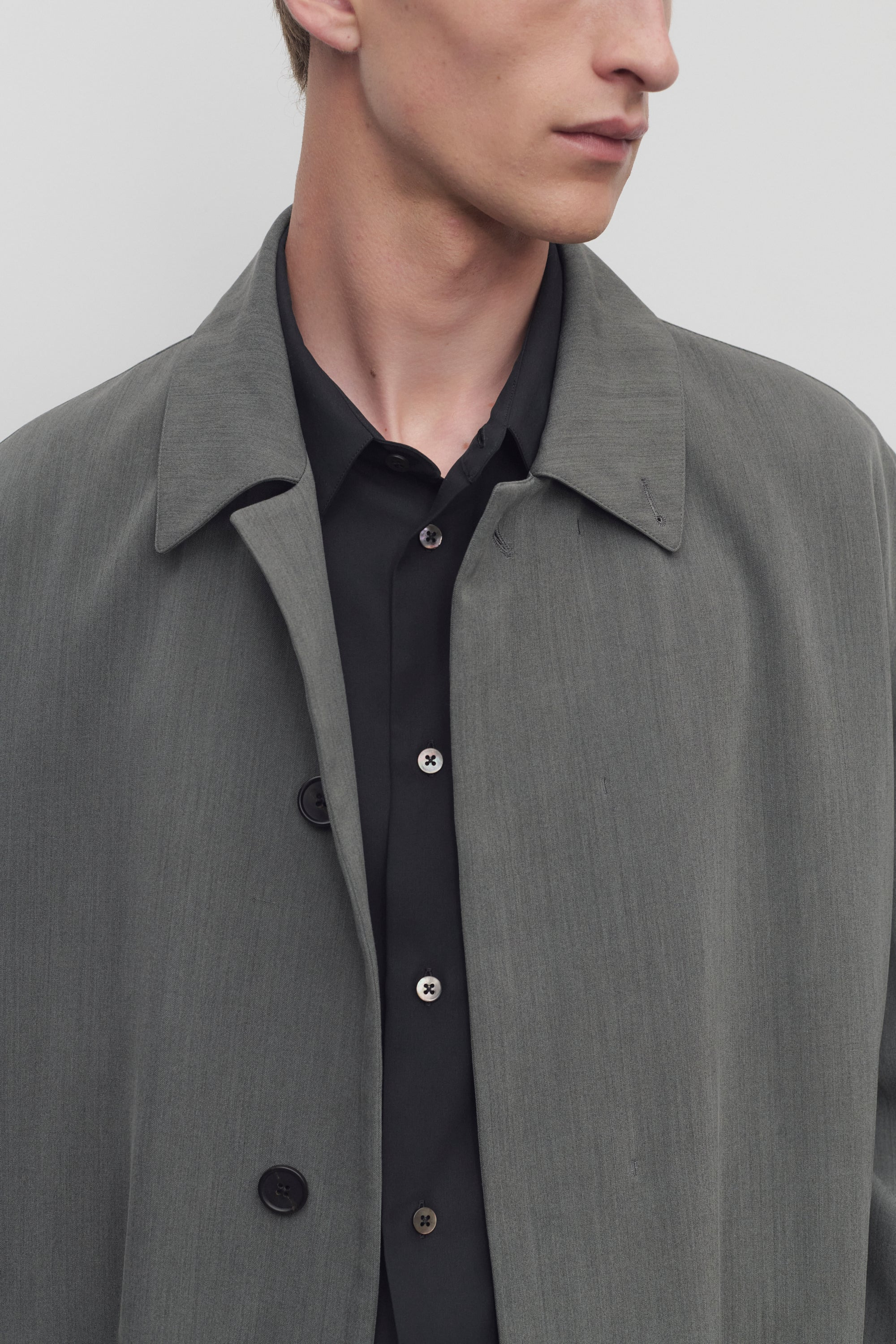 Tarian Coat in Silk and Virgin Wool - 7
