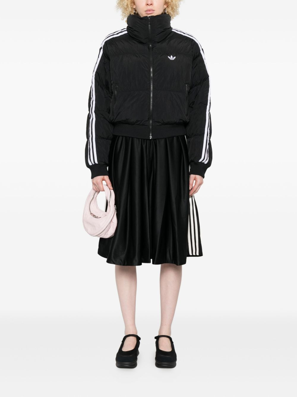 three-stripes logo puffer jacket - 2
