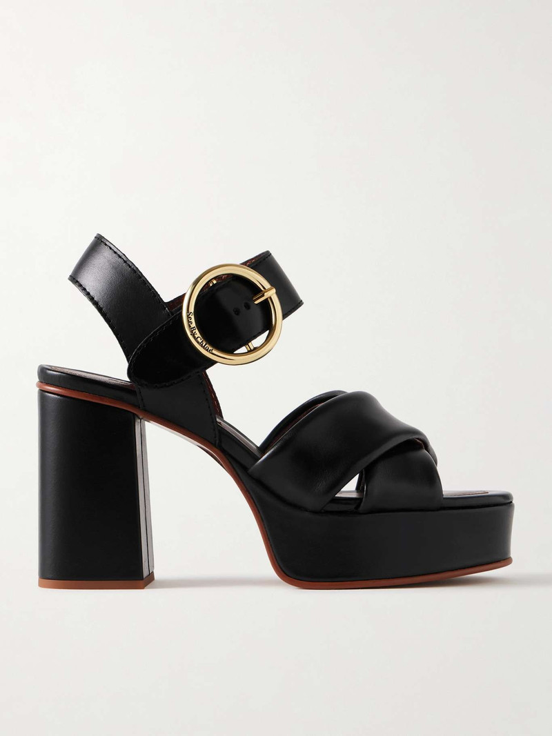 Lyna leather platform sandals 1