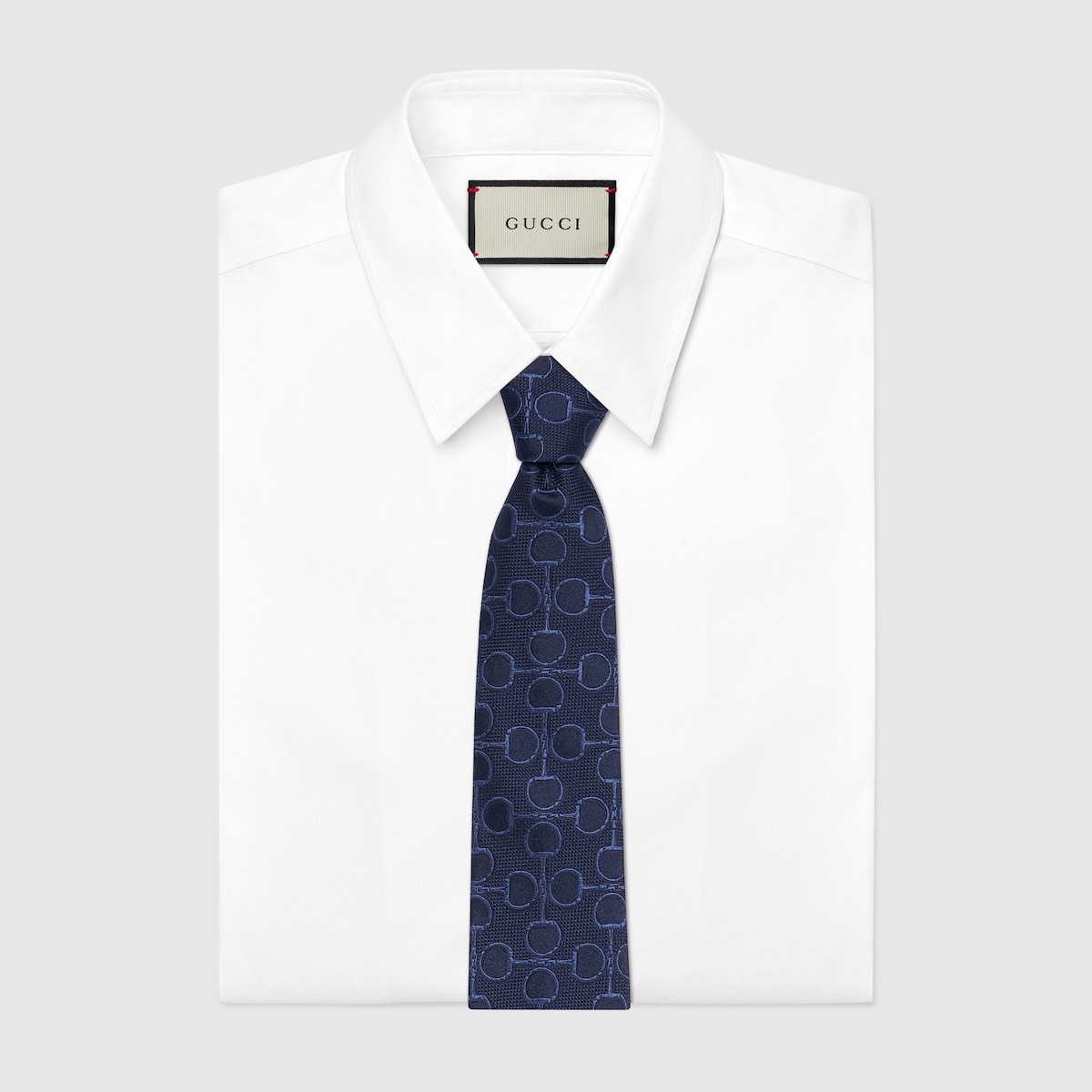 Horsebit silk jacquard tie - 2