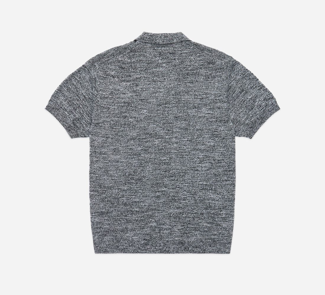 Knit Polo - Black Marled Yarn - 2