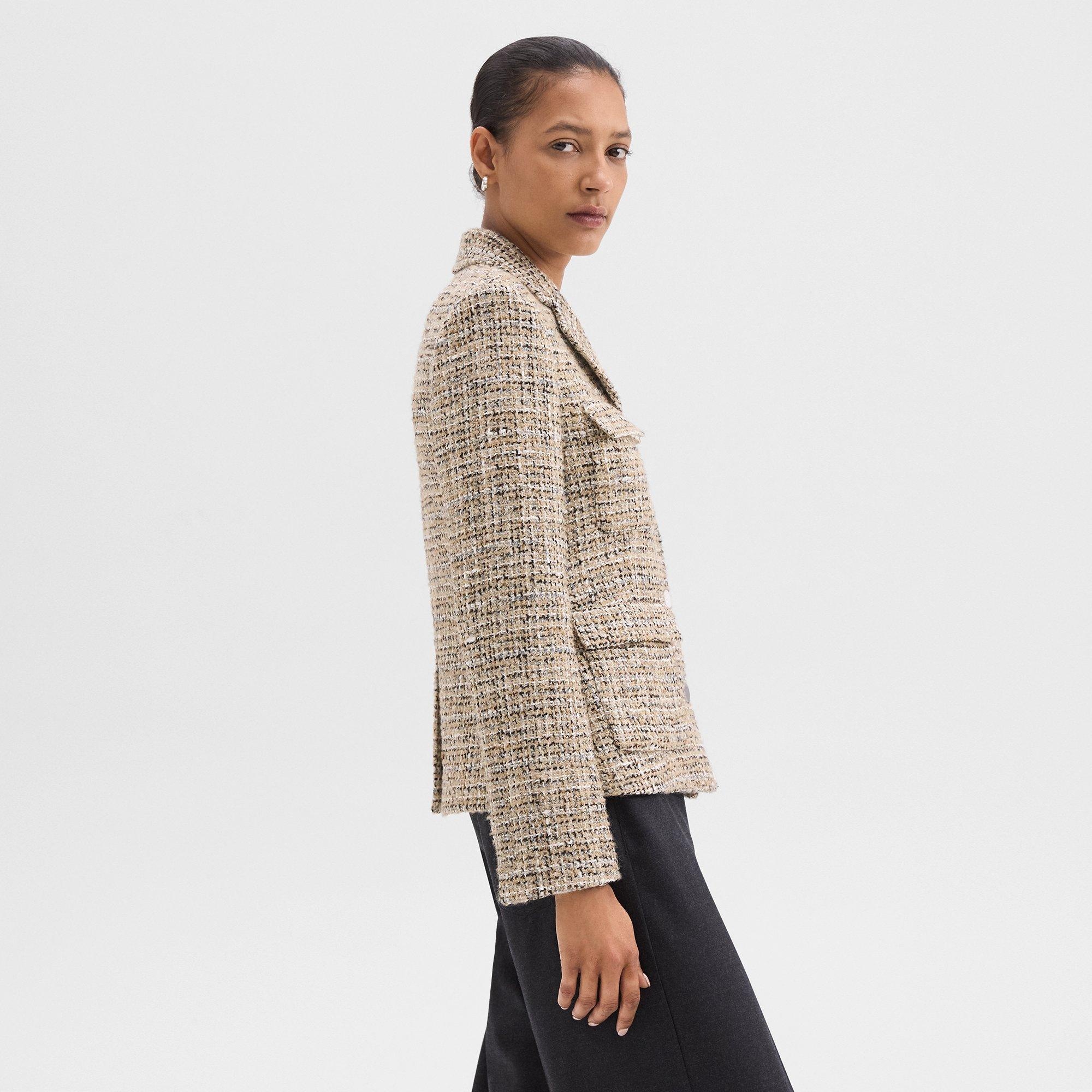 Military Jacket in Mixed Tweed - 3