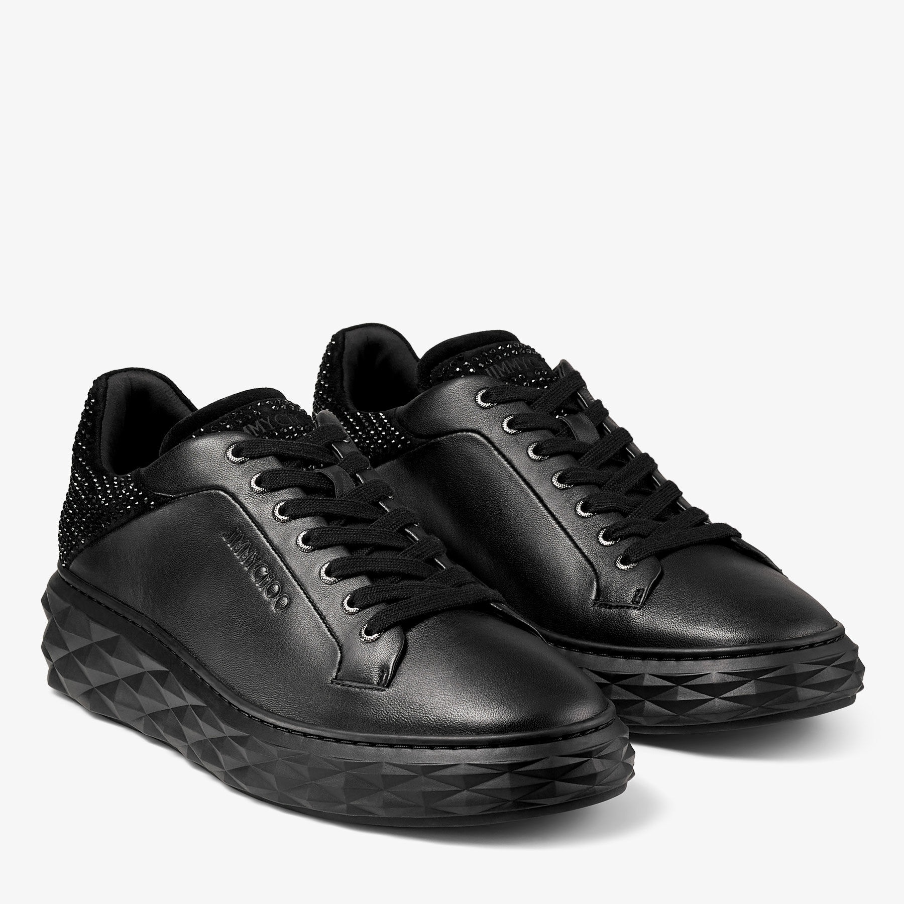Diamond Maxi M II
Black Nappa Leather and Suede Platform Trainers - 2