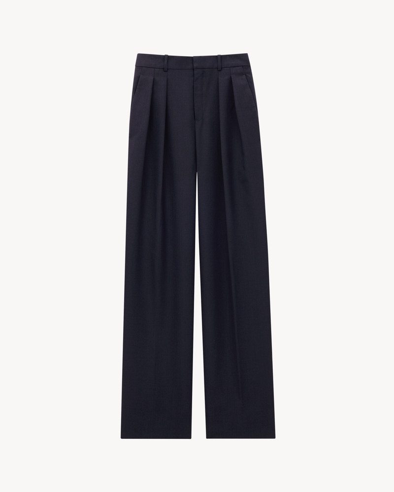 LOW-WAISTED PANTS IN WOOL CHINÉ 1
