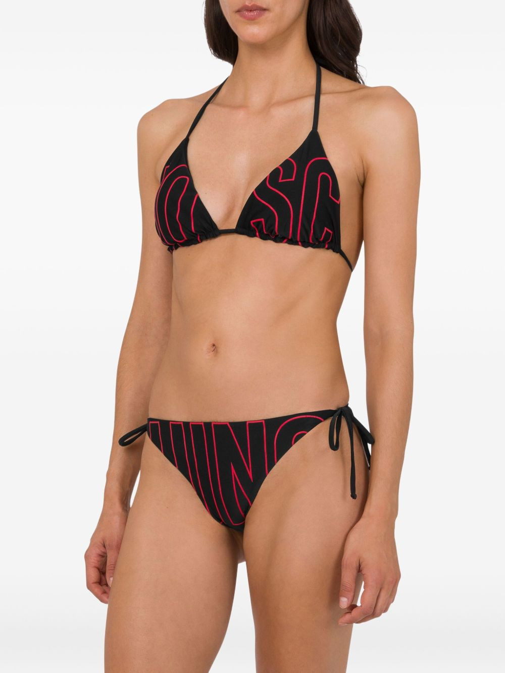 logo-print side-tie bikini bottoms - 2