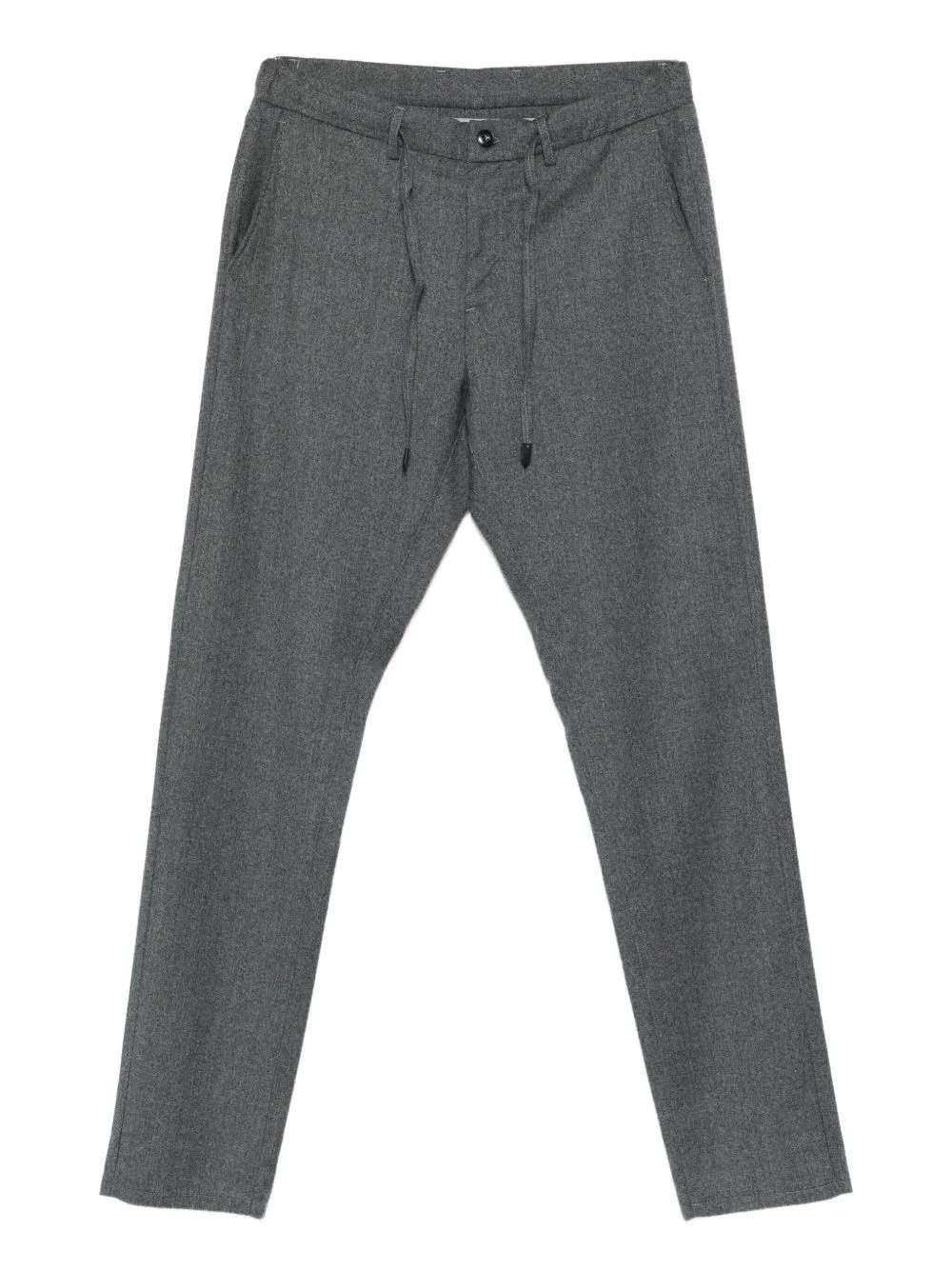 drawstring wool trousers - 1