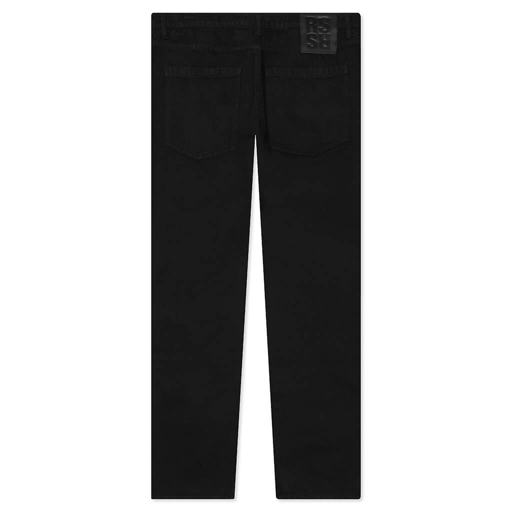 RAF SIMONS SLIM FIT DENIM PANTS - BLACK - 2