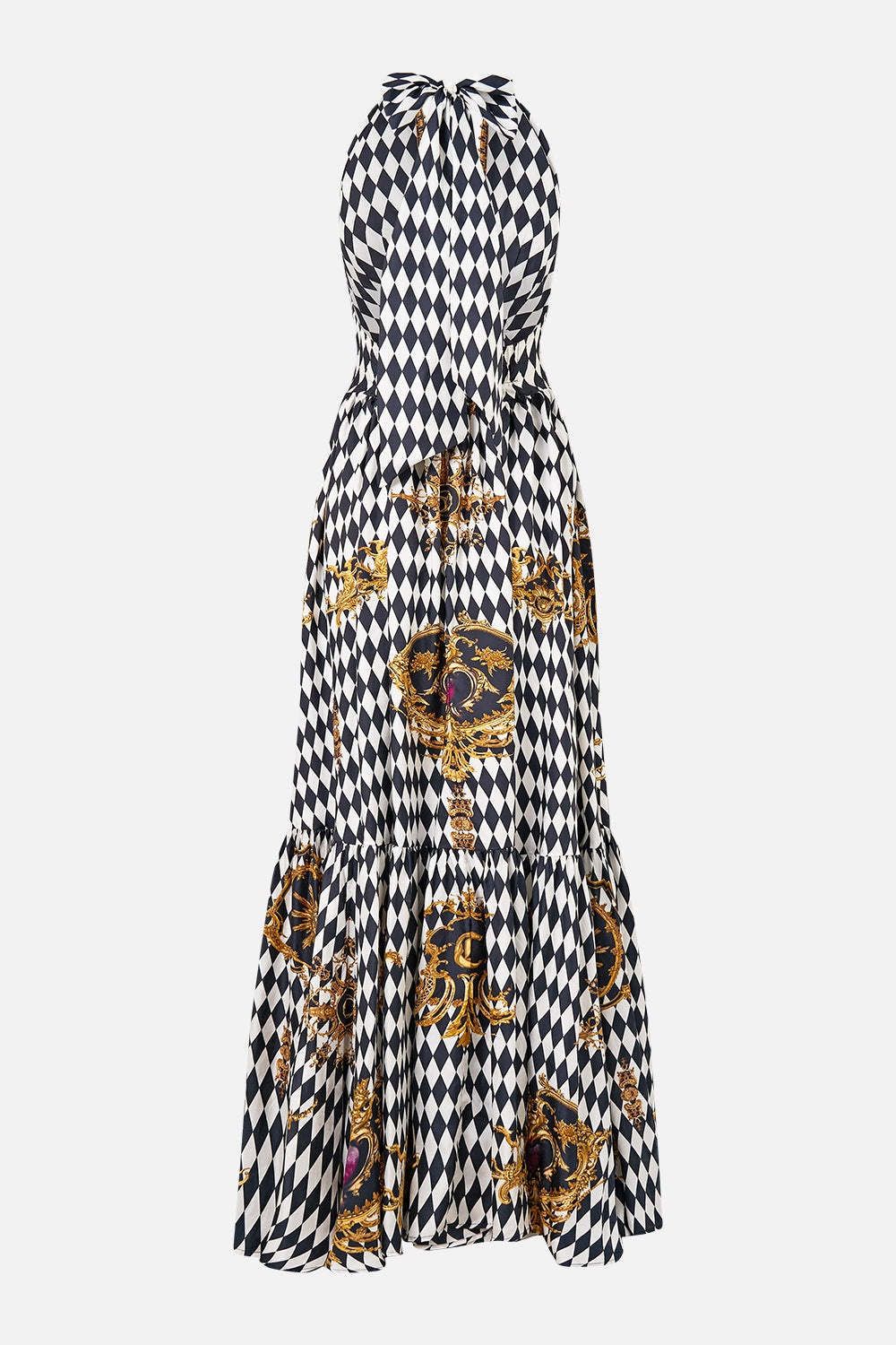 RUFFLE HEM HALTER DRESS - 9