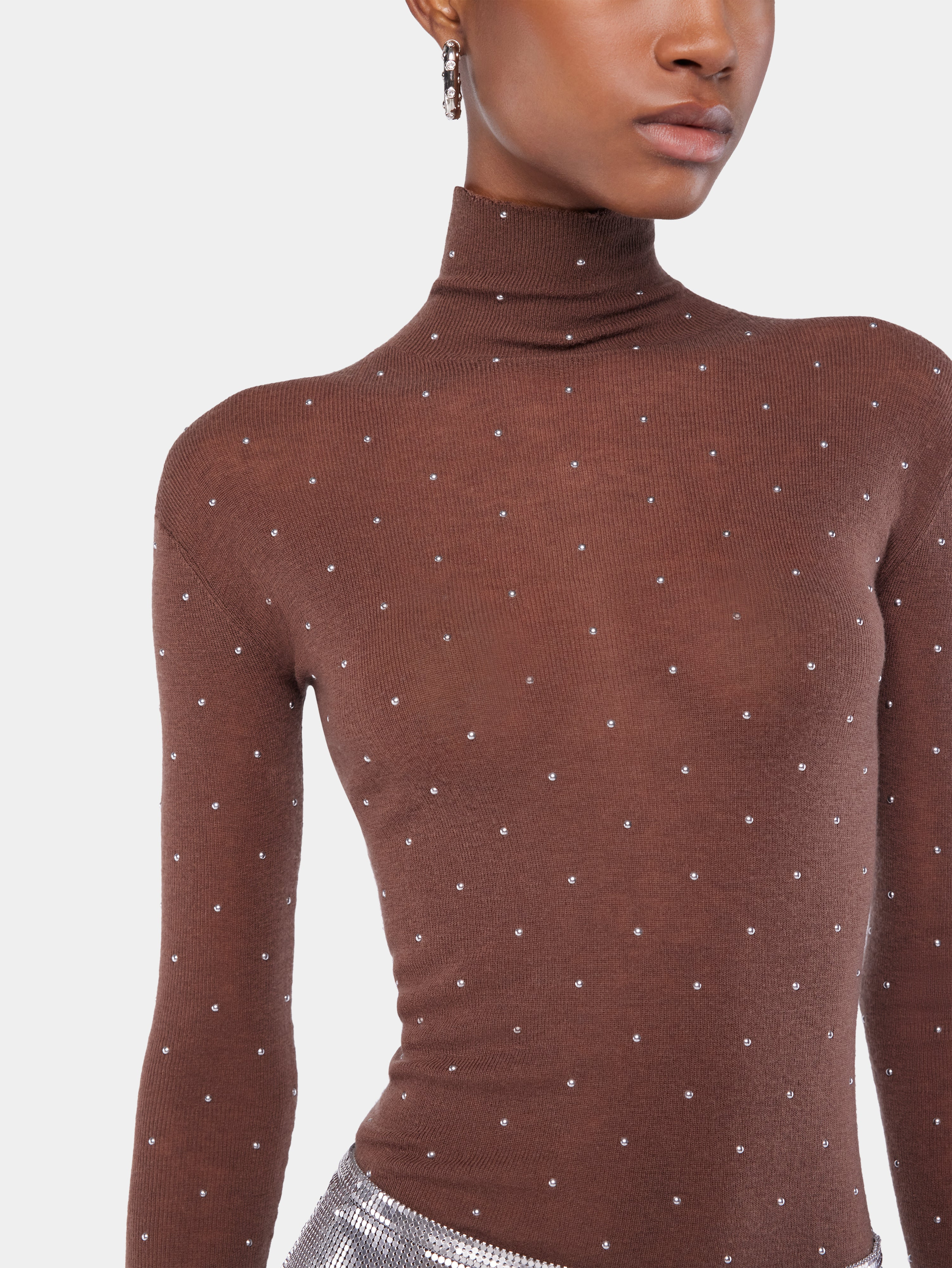 SECOND-SKIN TURTLE-NECK TOP IN WOOL - 6