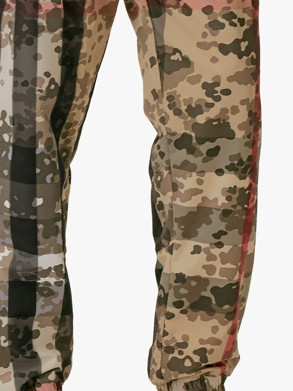 camouflage check track pants - 5