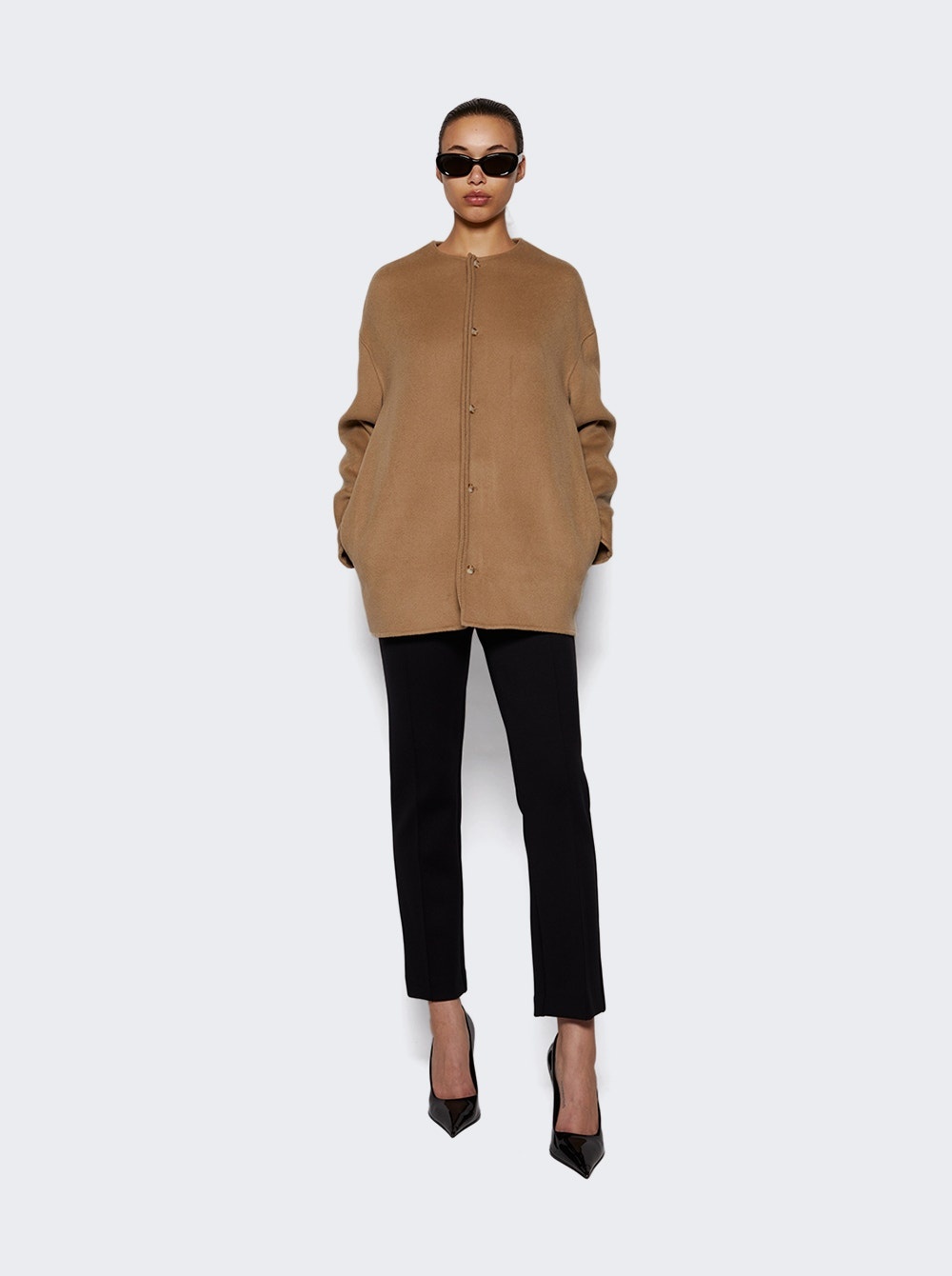 Gio Short Wool Coat Mink Taupe - 2