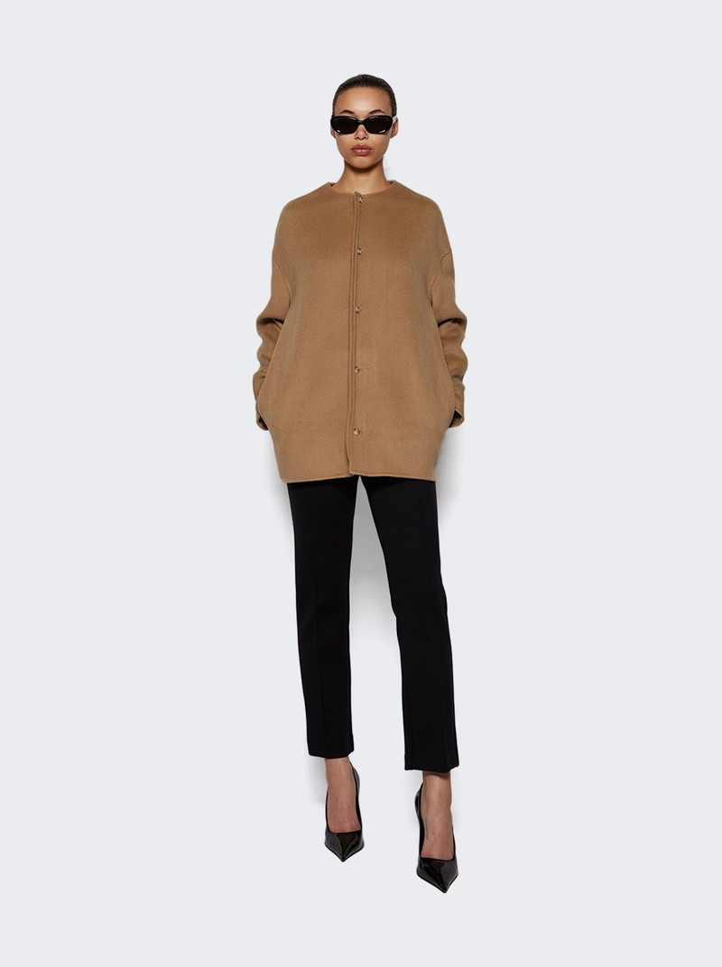 Loulou de Saison Gio Short Wool Coat Mink Taupe outlook