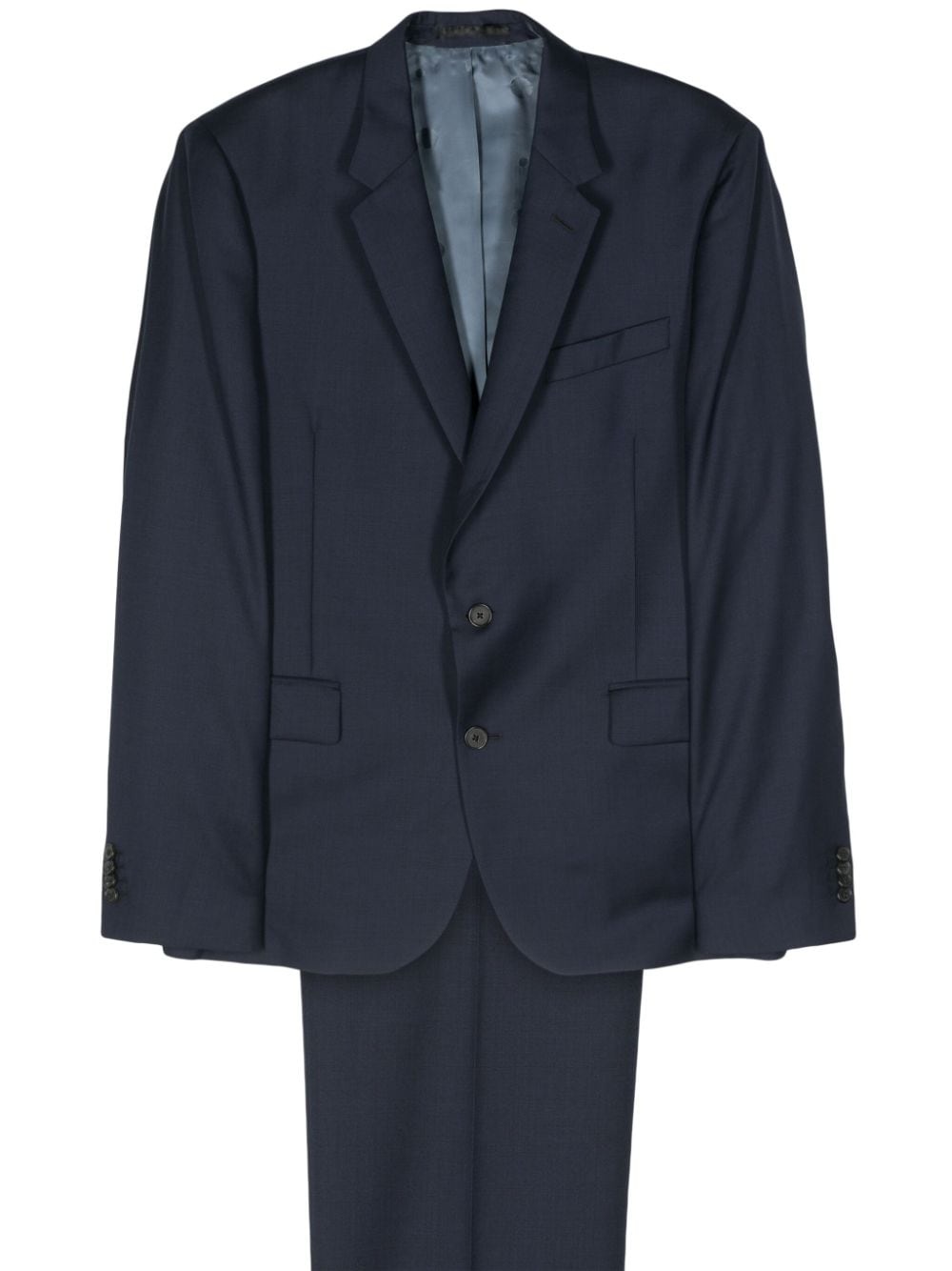 single-breasted wool suit - 1