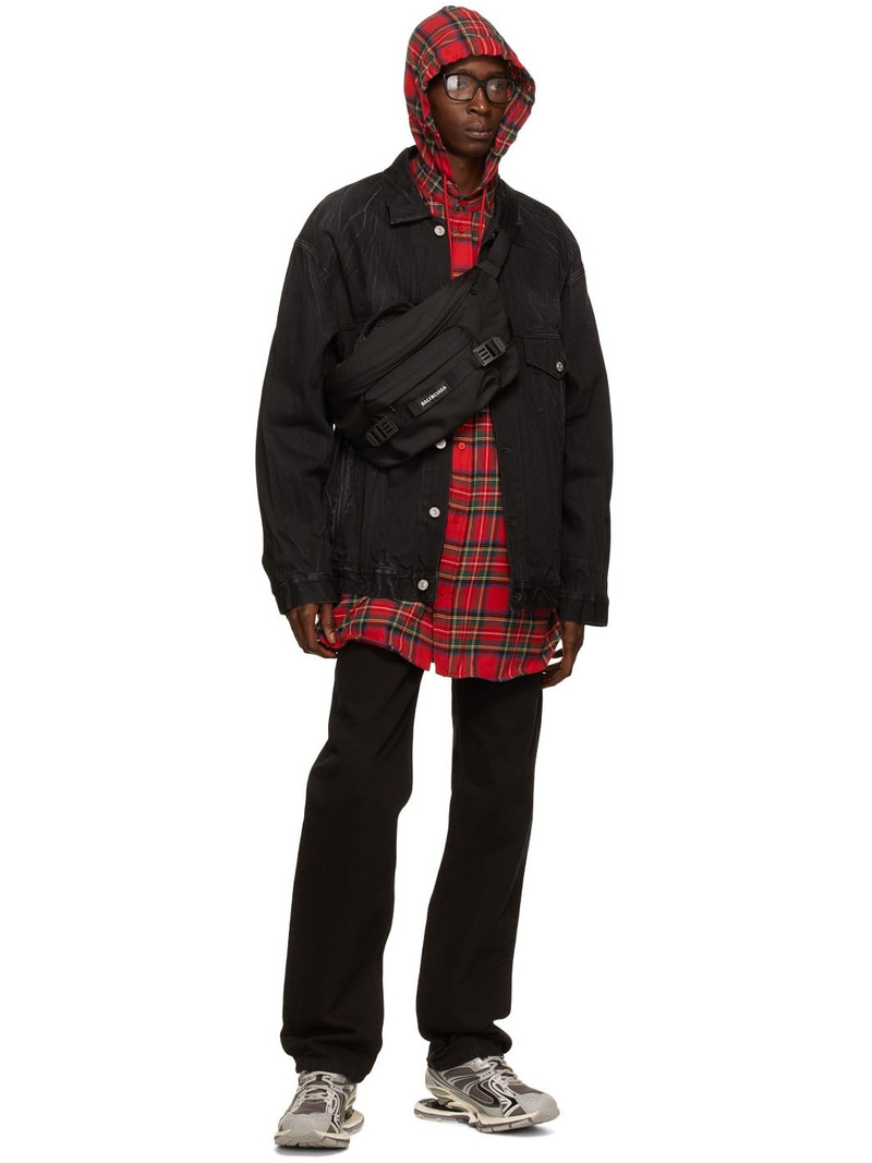 BALENCIAGA Black Cities Paris Denim Jacket outlook