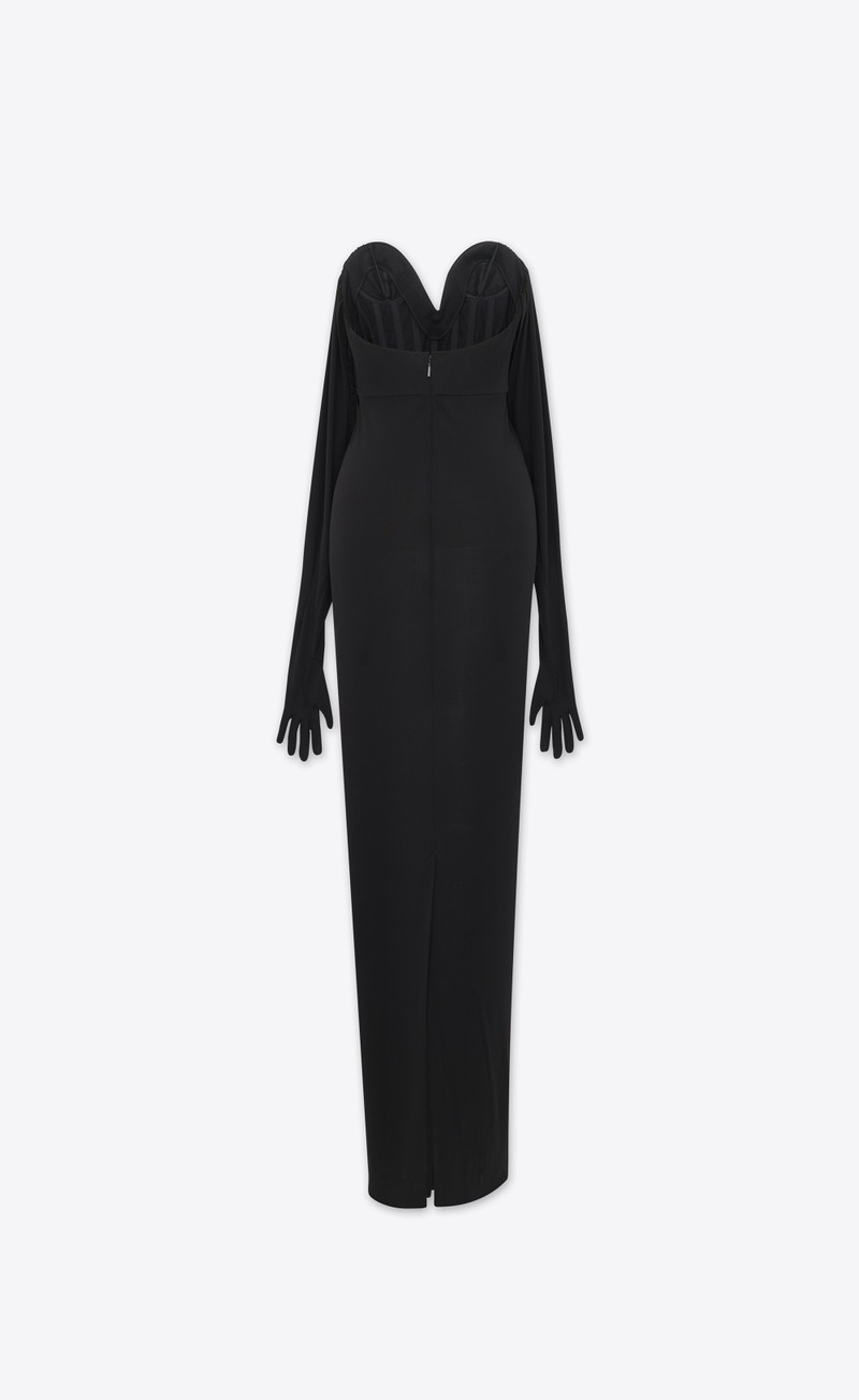SAINT LAURENT glove dress in crepe jersey outlook