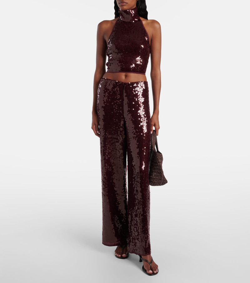 Oséree Marylin sequined wide-leg pants outlook