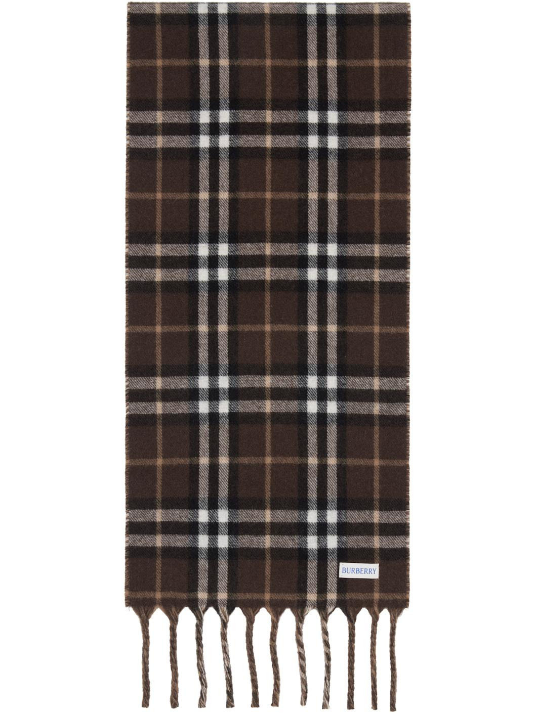 Brown Reversible Knight Stamp Scarf - 2