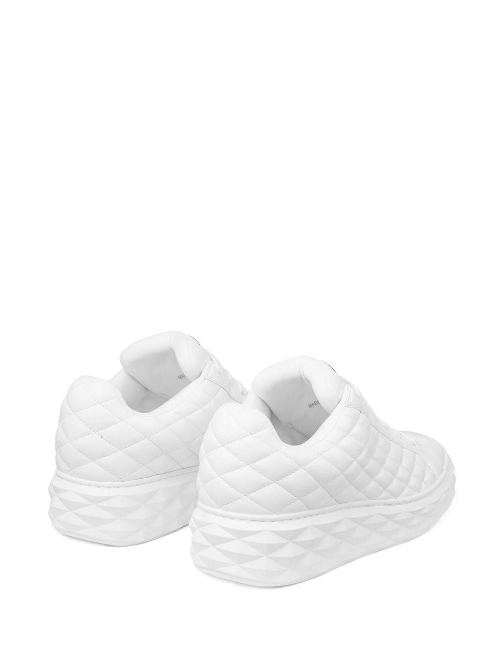 quilted lace-up sneakers - 4