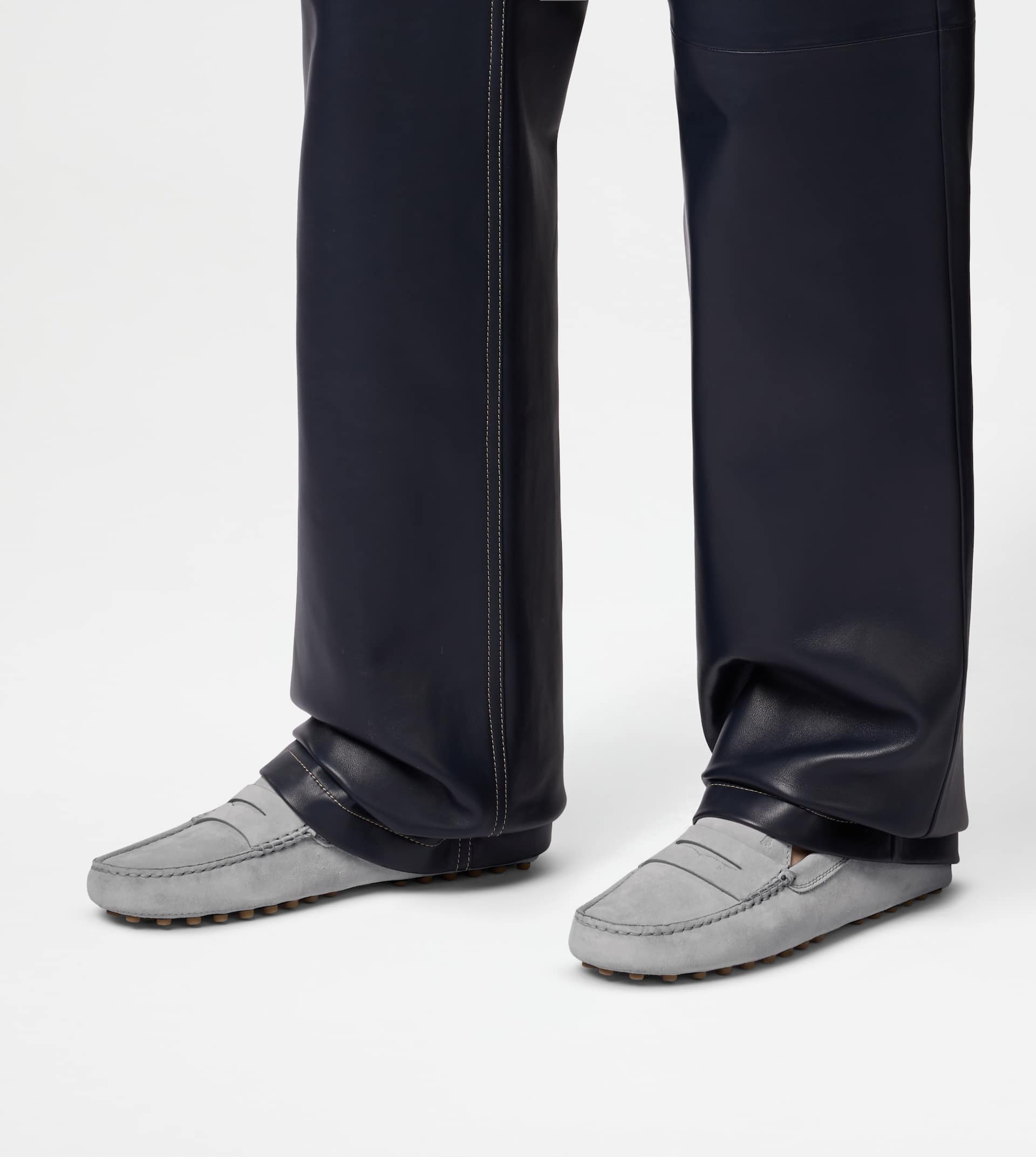 GOMMINO DRIVING SHOES IN SUEDE - GREY - 7