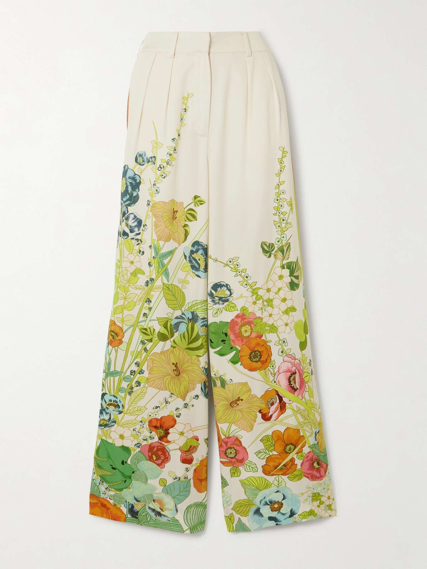 Constance floral-print TENCEL™-twill wide-leg pants - 1