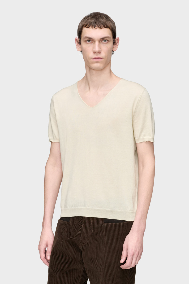 Maison Margiela Cotton V-Neck Top outlook
