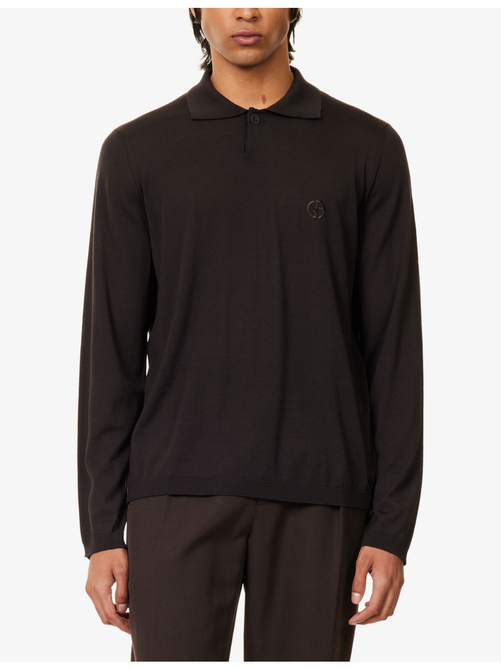 Logo-Embroidered Fine-Knit Wool Polo Shirt - 3