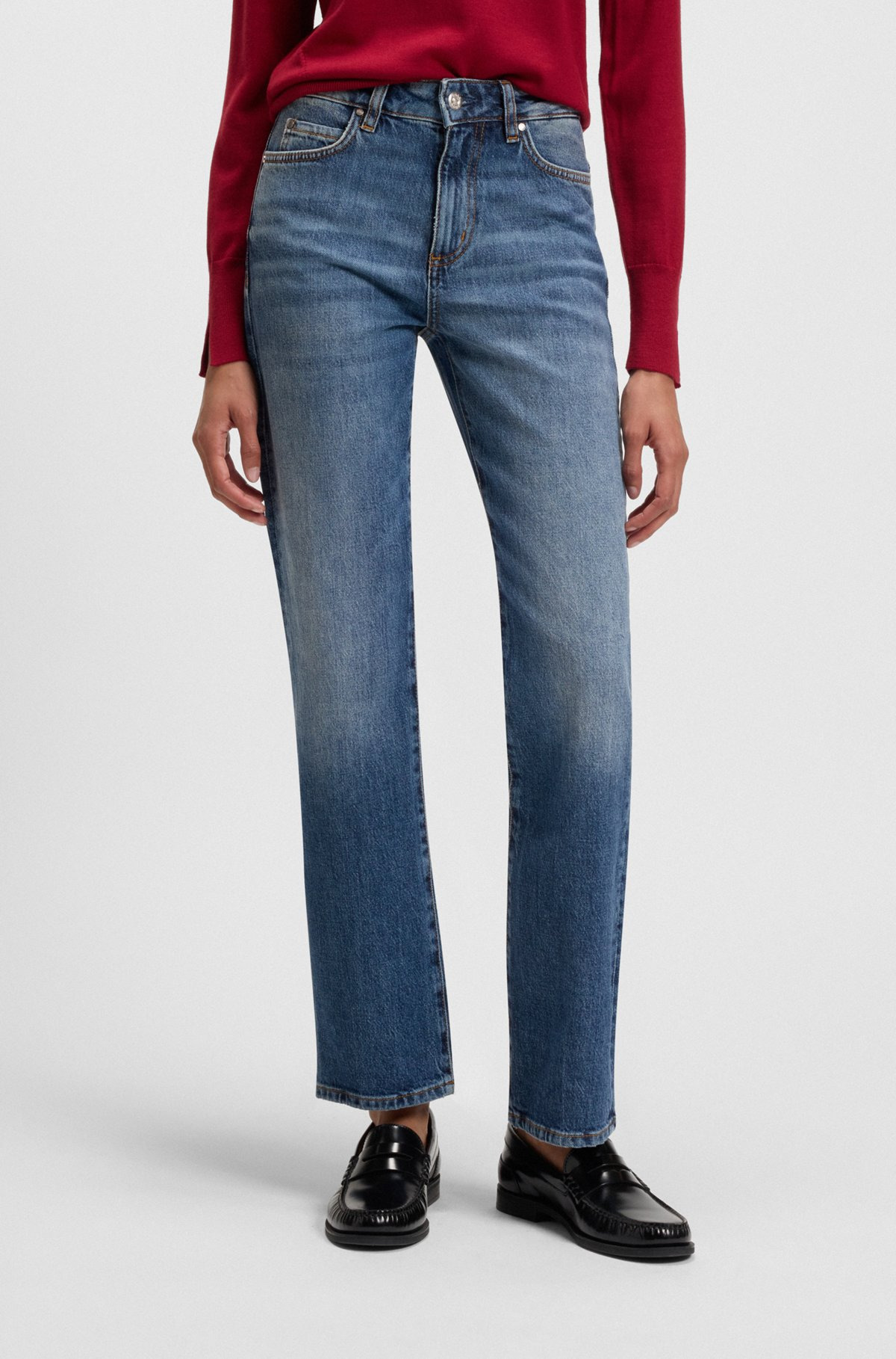 SLIM-FIT JEANS IN BLUE COMFORT-STRETCH DENIM - 2