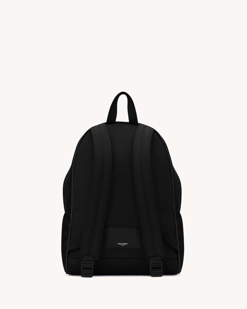 SAINT LAURENT CITY BACKPACK IN ECONYL®, SMOOTH LEATHER AND NYLON outlook