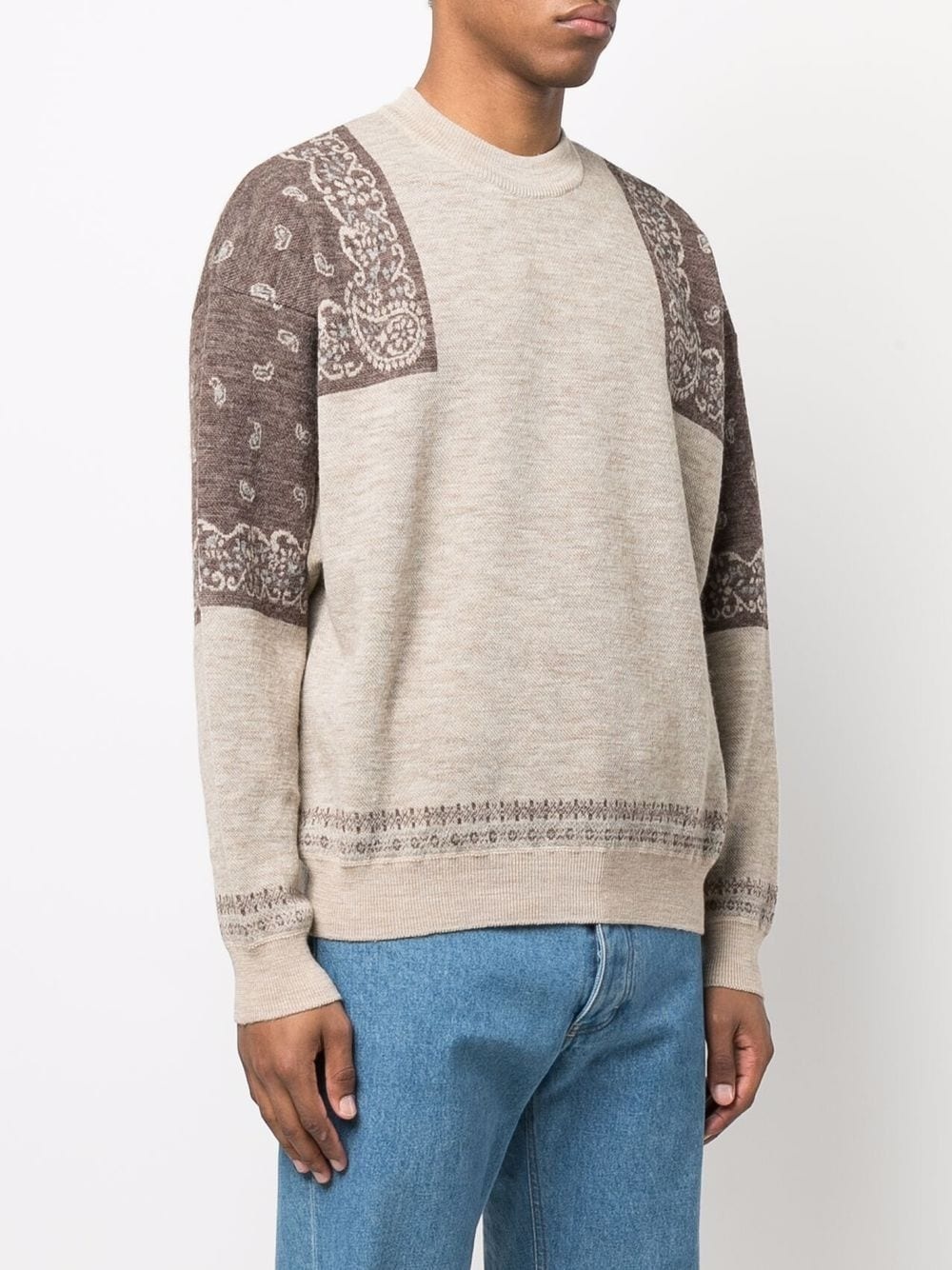 paisley crew-neck jumper - 3