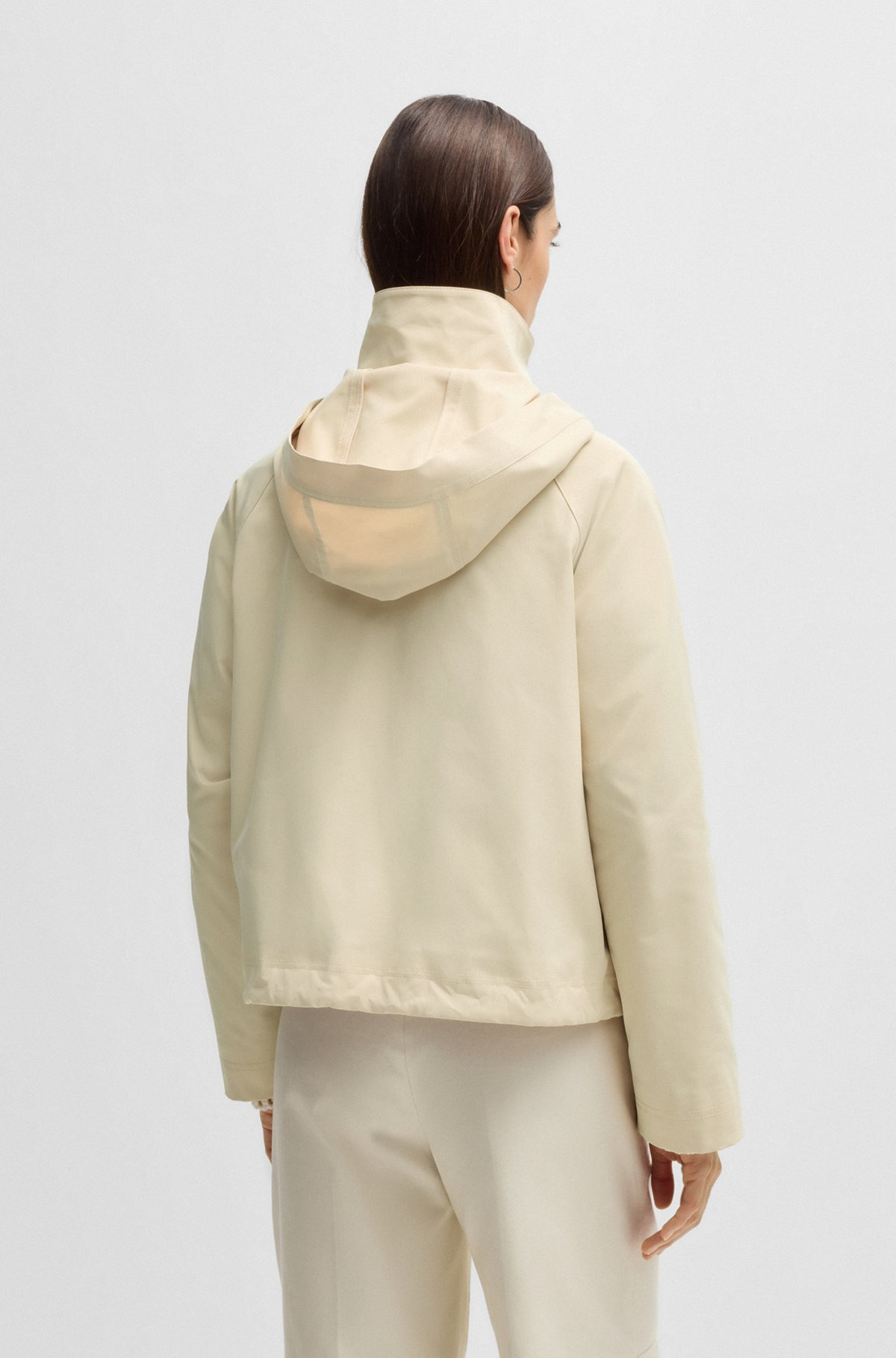 HOODED PARKA JACKET IN WATER-REPELLENT FABRIC - 4
